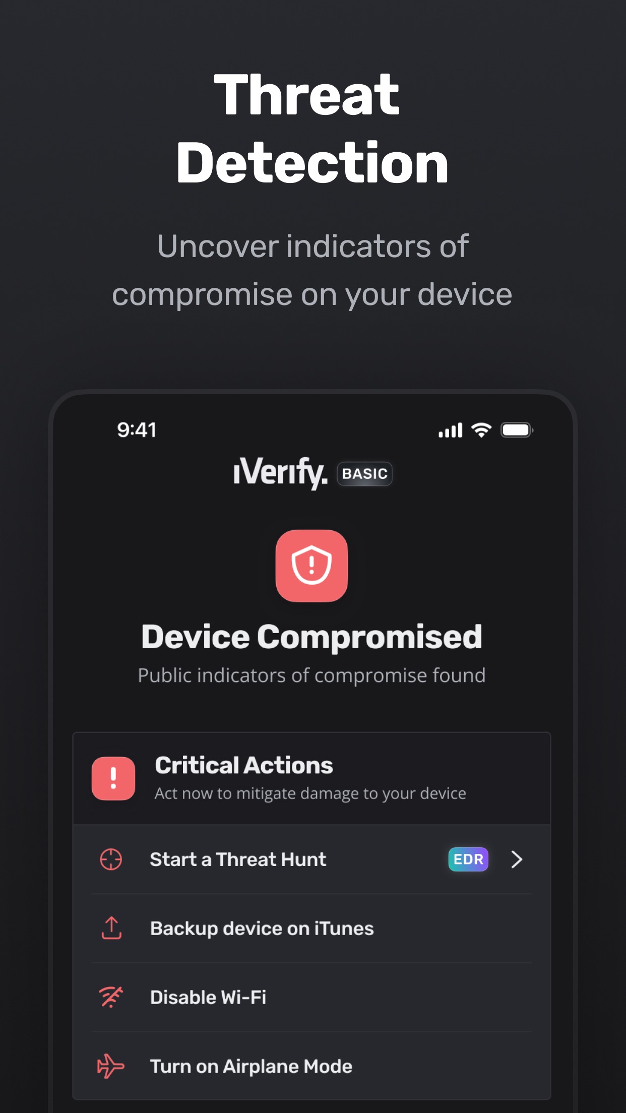 Captura de ecrã 3 da app iVerify Basic