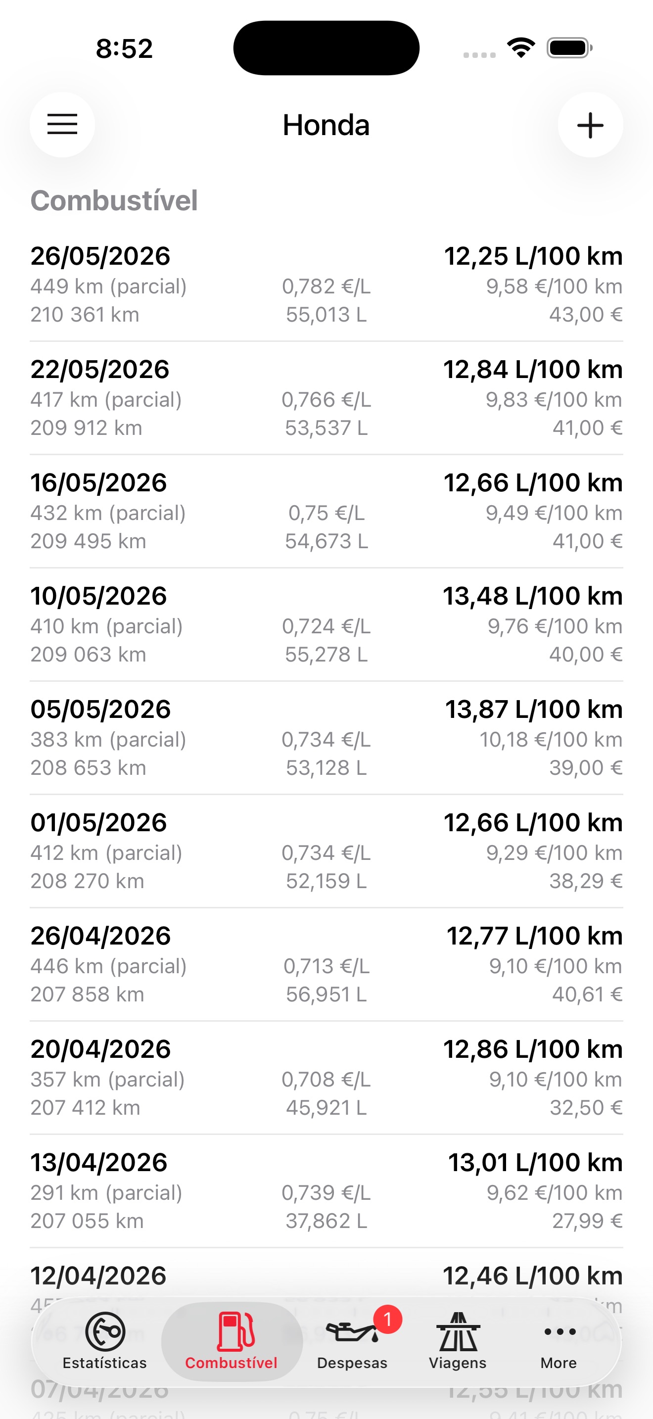 Captura de ecrã 3 da app Road Trip MPG