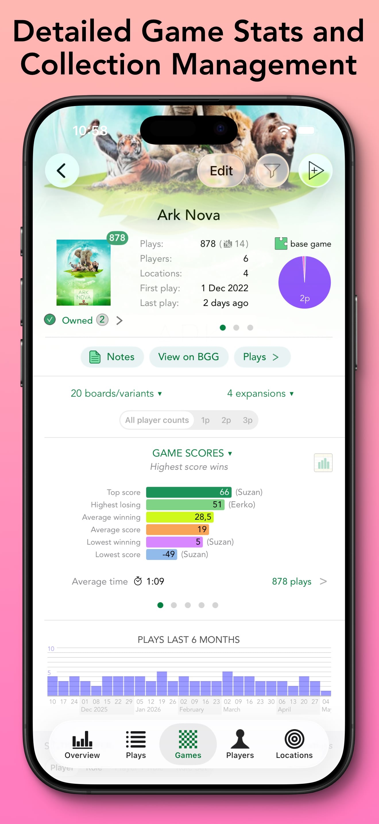 Captura de ecrã 2 da app Board Game Stats