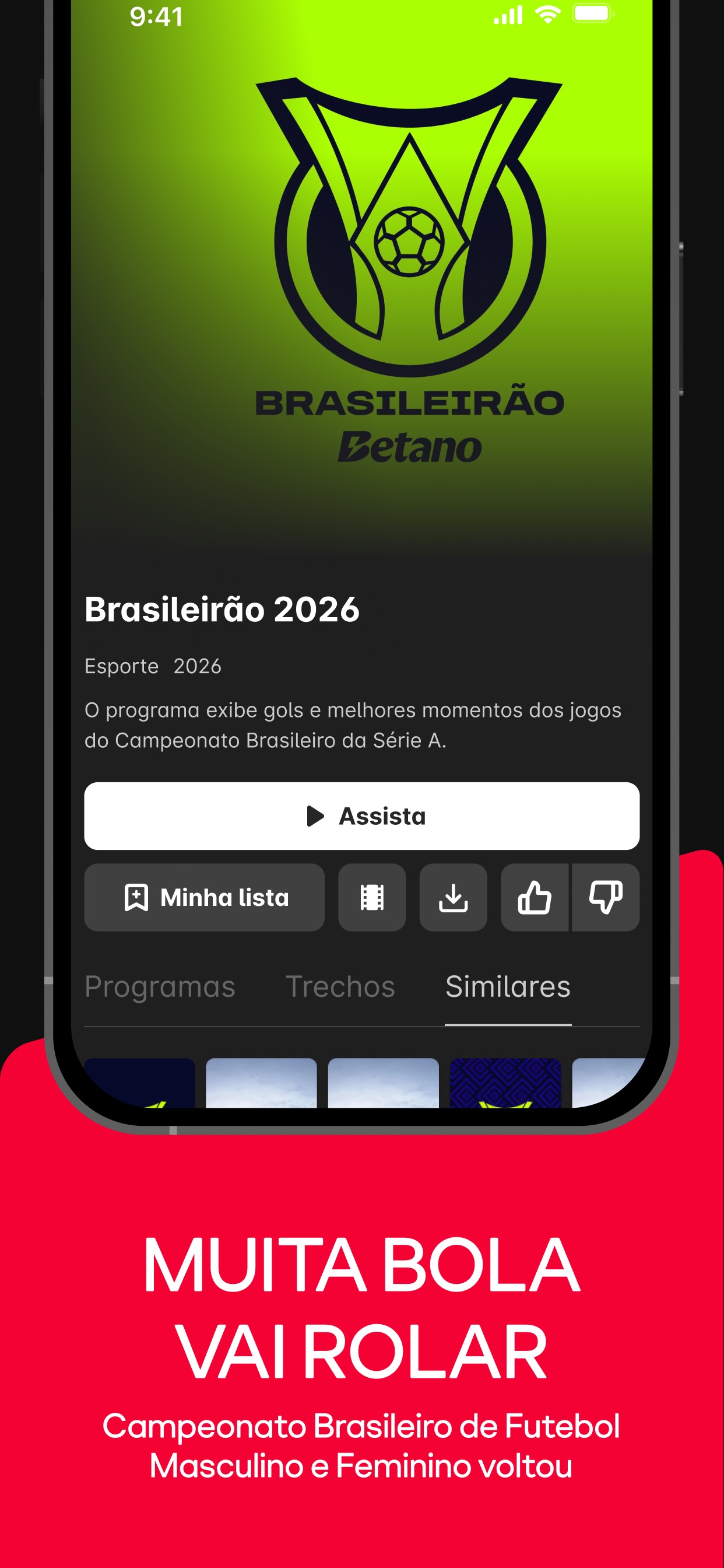 Captura de ecrã 2 da app Globoplay: Novelas, séries e +