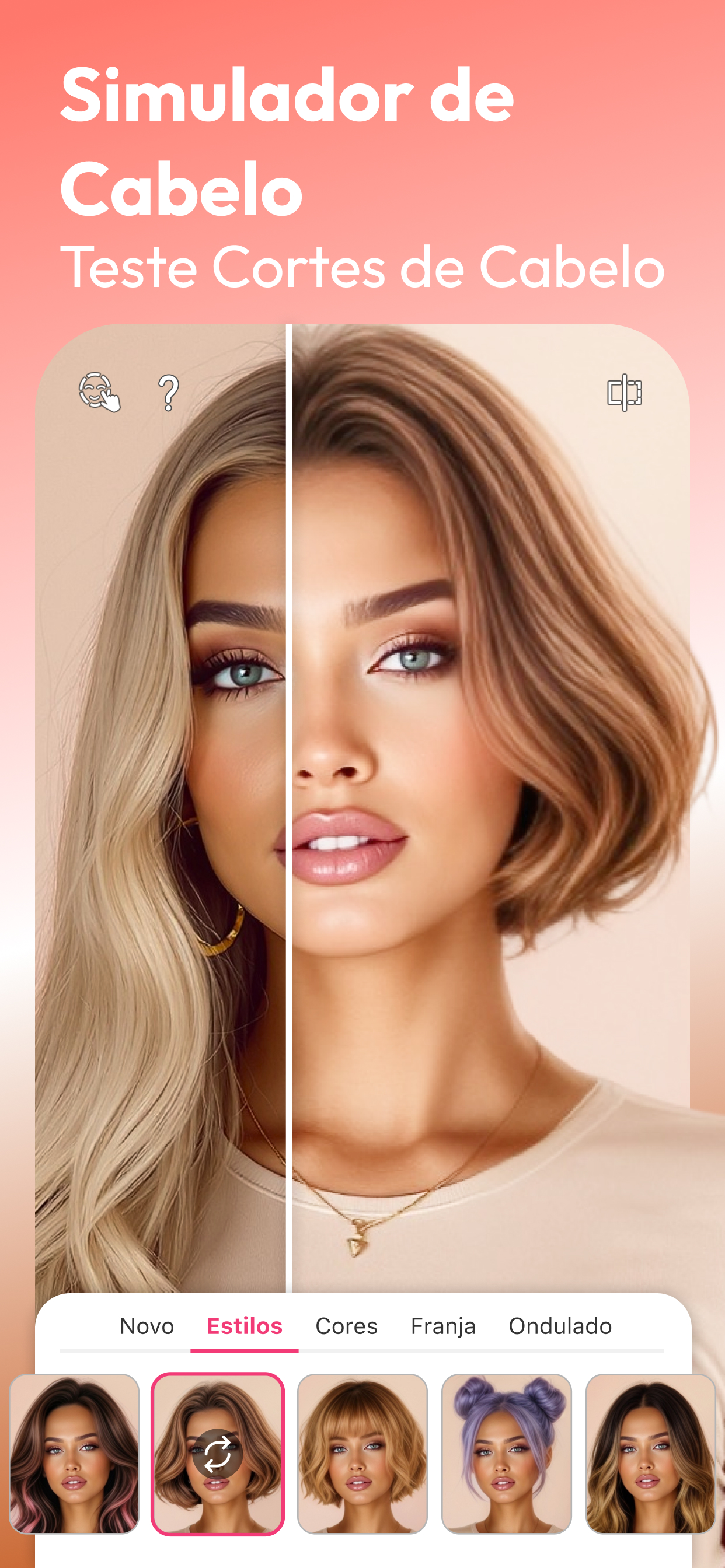Captura de ecrã 1 da app YouCam Makeup: Editor de Rosto