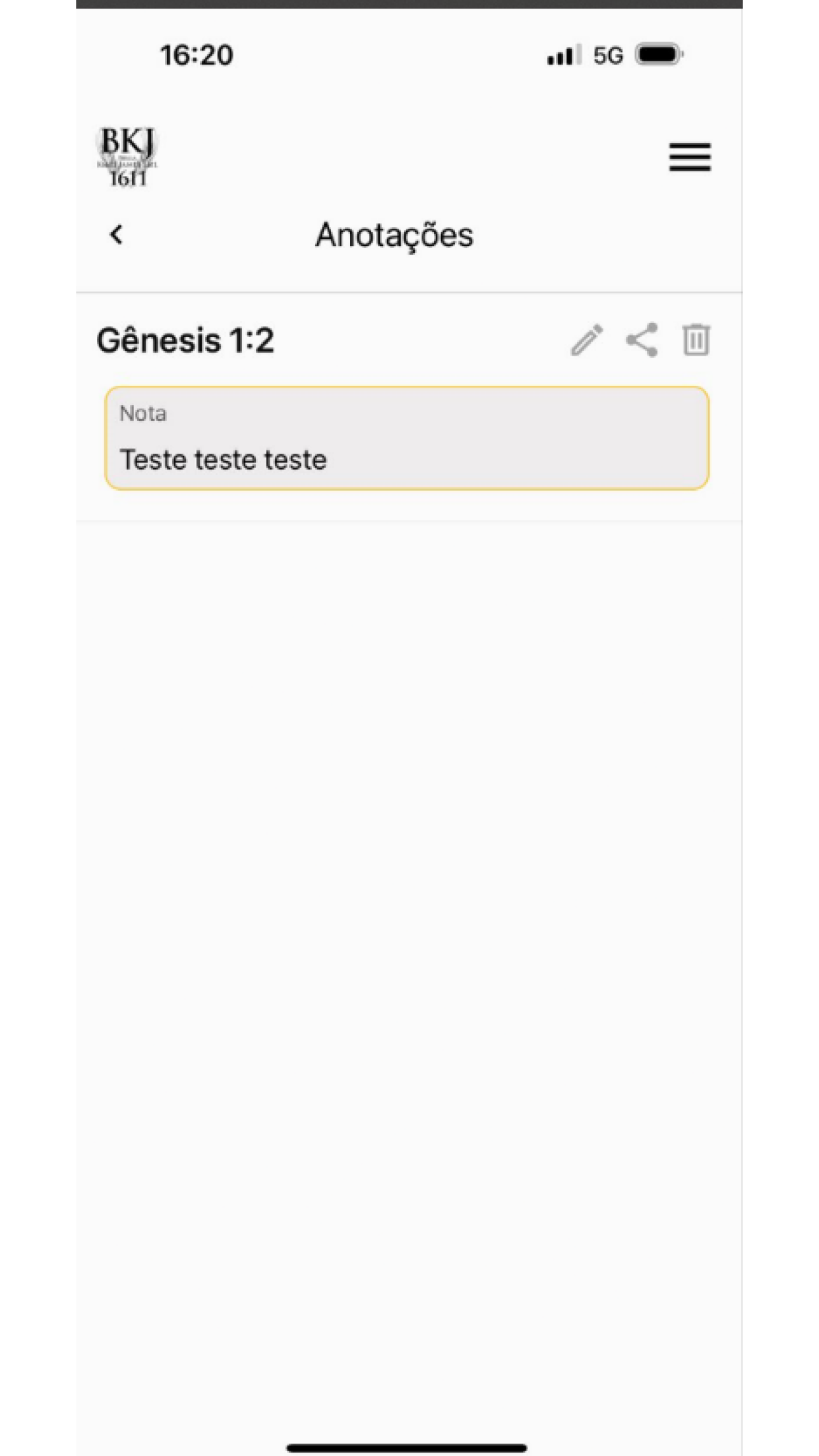 Captura de ecrã 2 da app Bíblia King James 1611