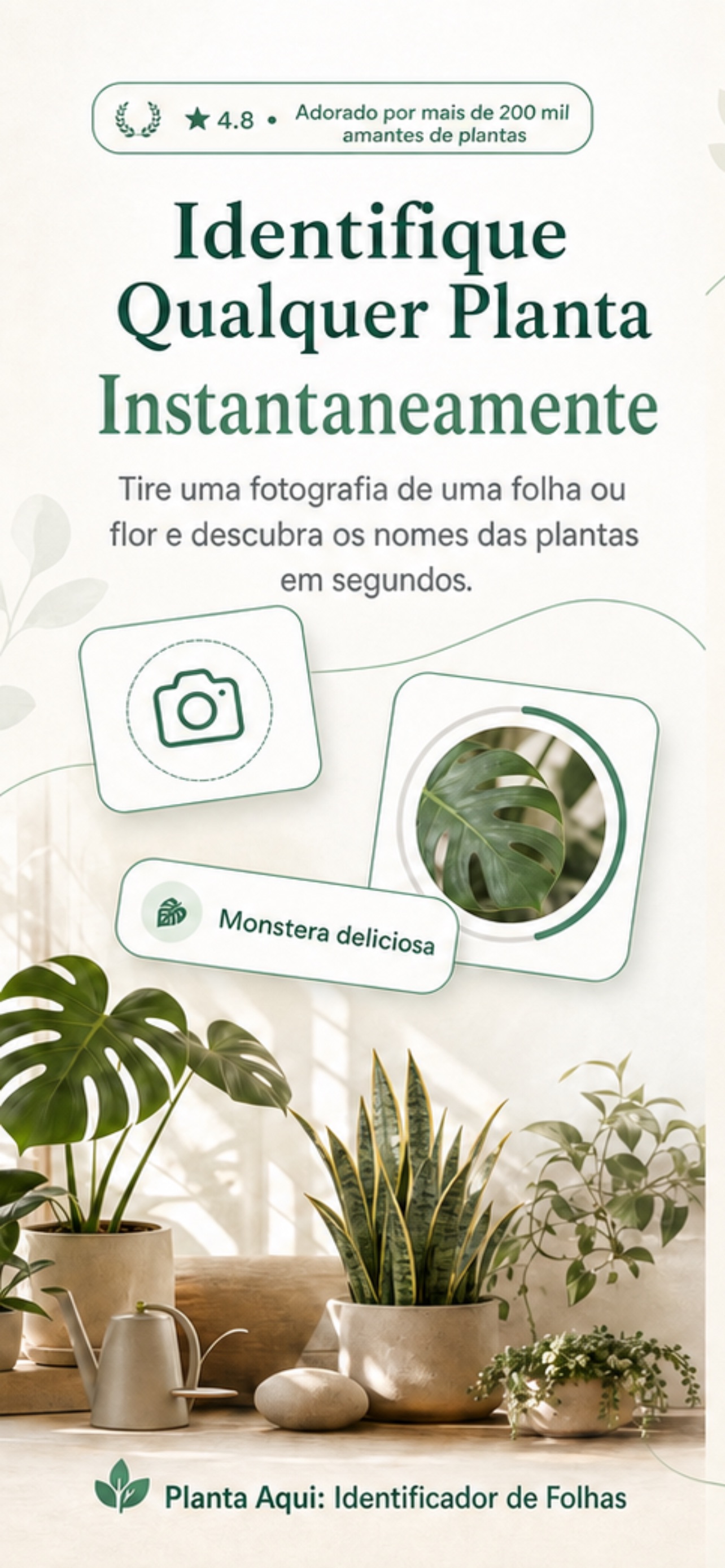 Captura de ecrã 1 da app Plant This: ID Leaf Identifier