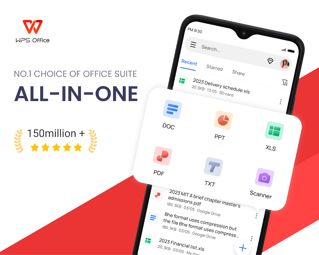 Captura de ecrã 1 da app WPS Office-PDF, Word, Sheet