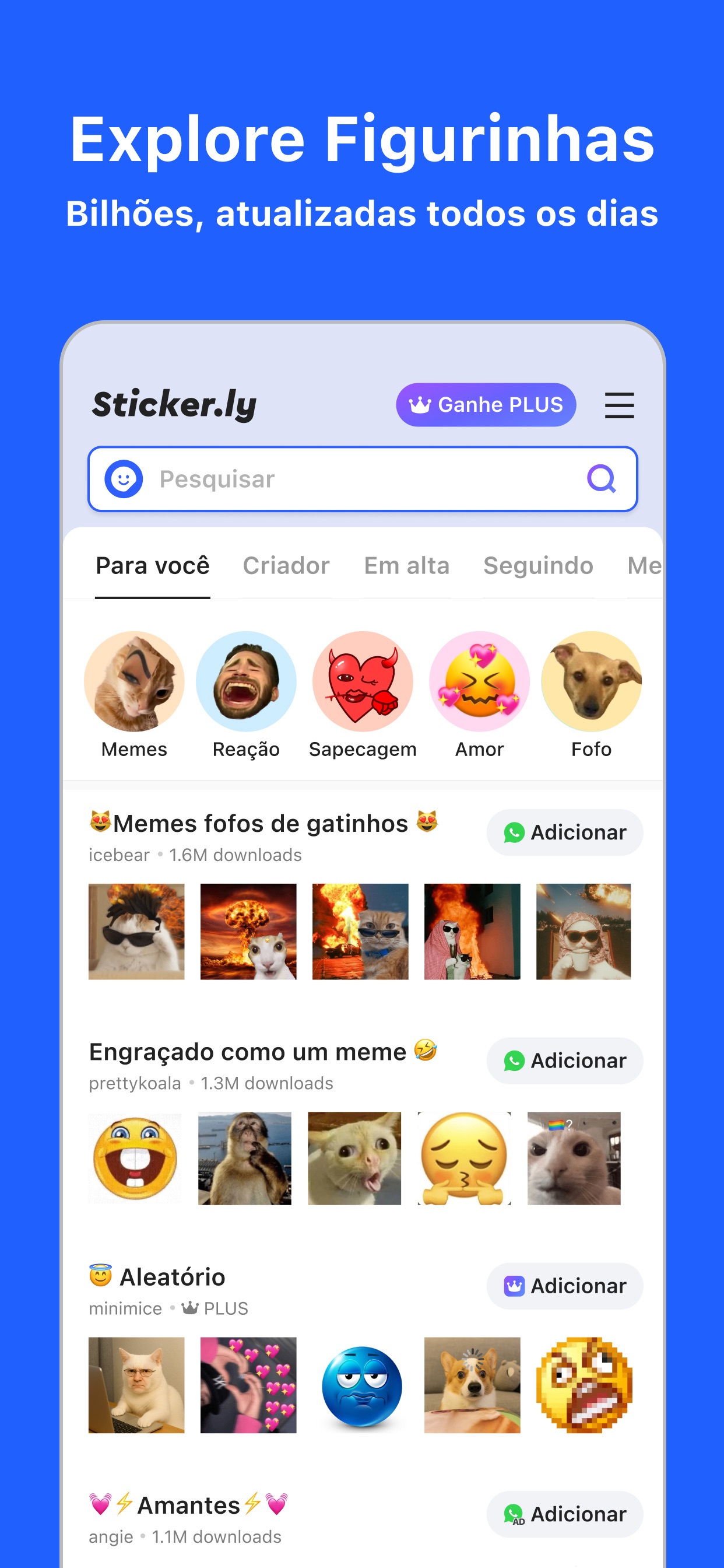 Captura de ecrã 2 da app Sticker.ly - Sticker Maker