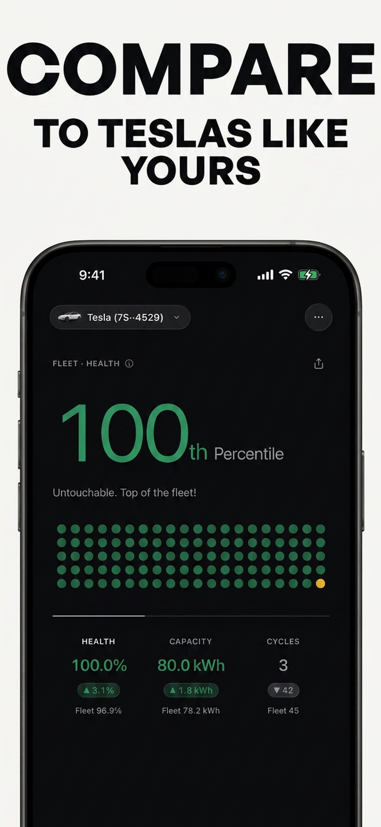 Captura de ecrã 3 da app Battery Health - For Tesla