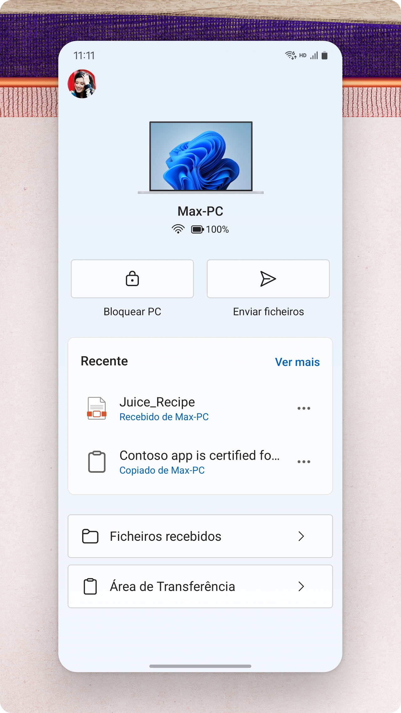 Captura de ecrã 1 da app Ligar ao Windows