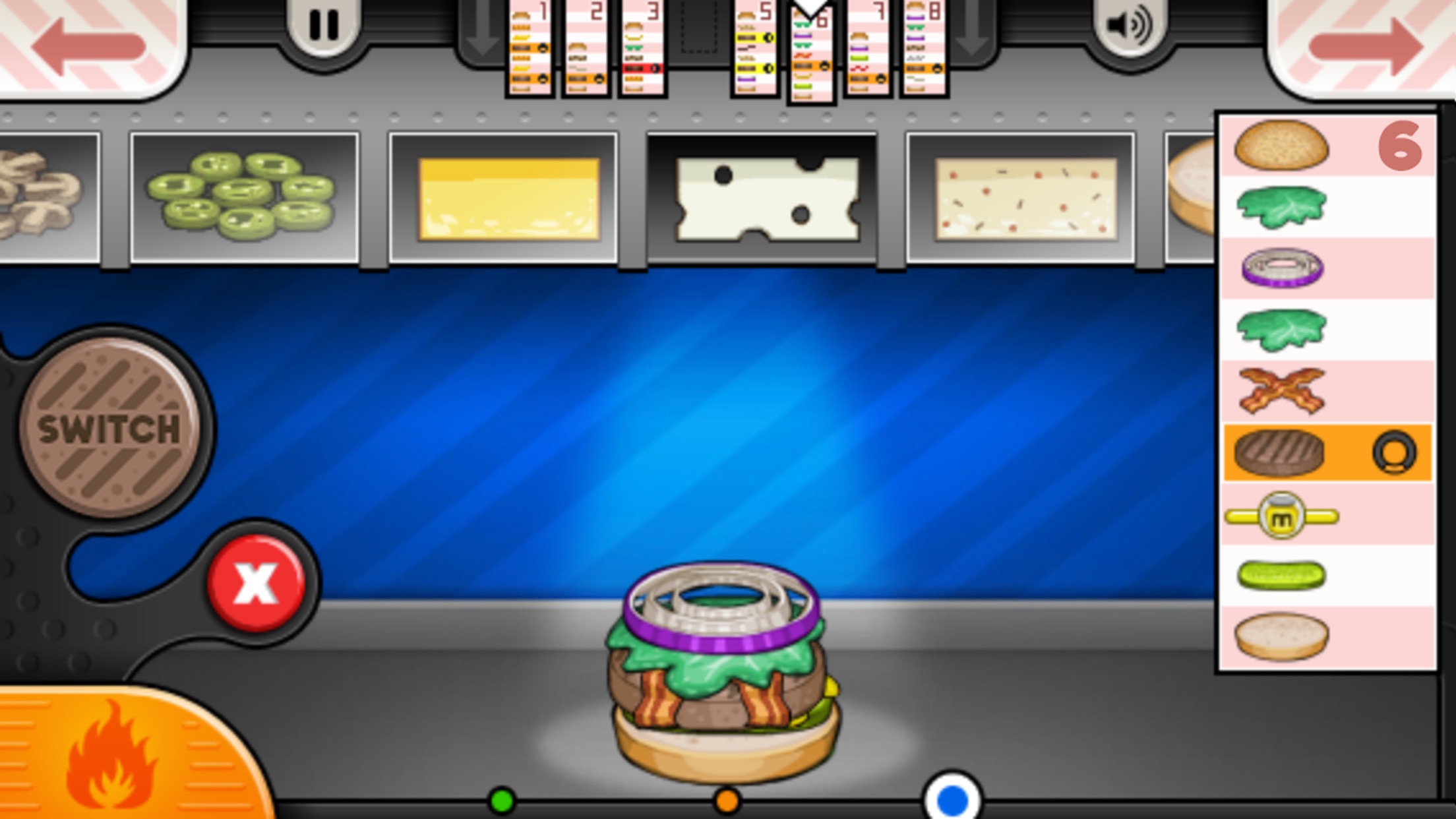 Captura de ecrã 4 da app Papa's Burgeria To Go!