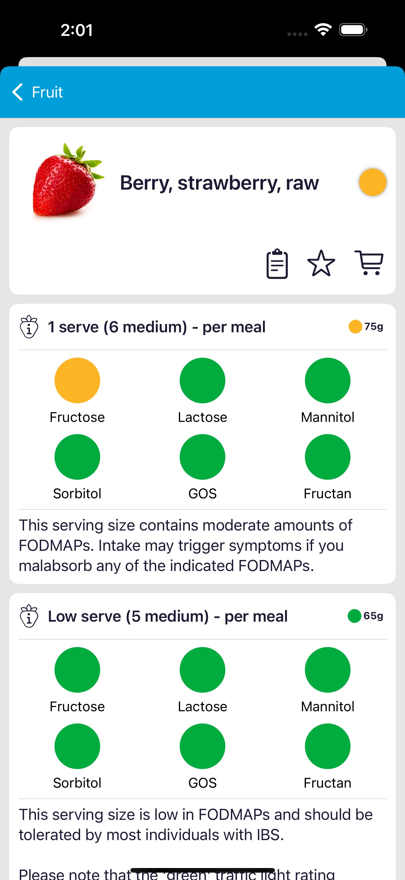 Captura de ecrã 3 da app Monash FODMAP Diet
