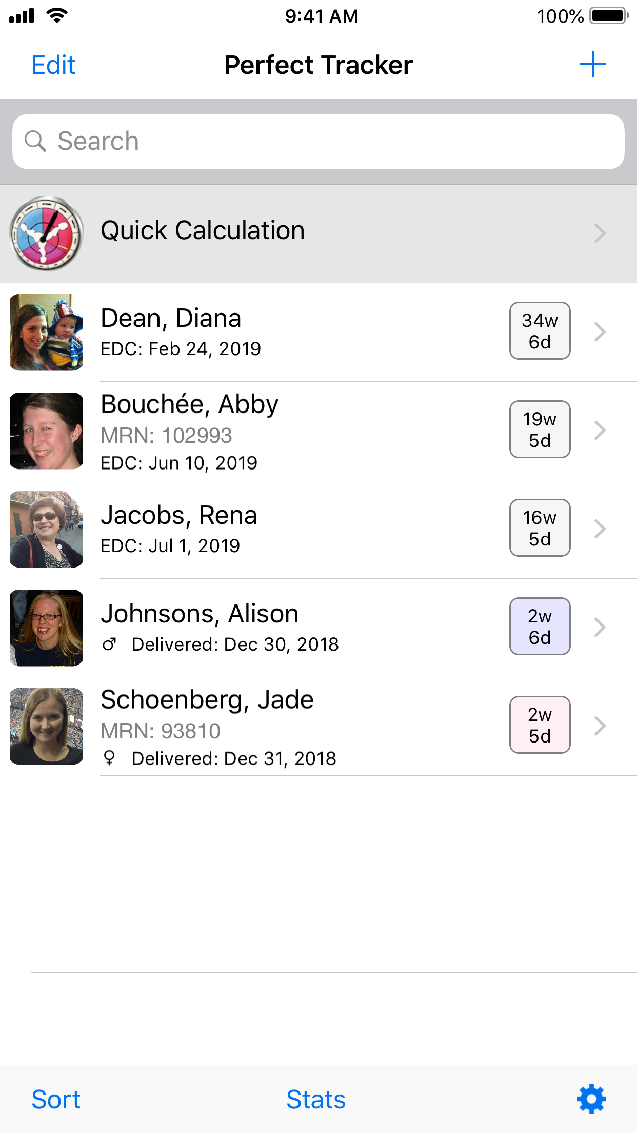 Captura de ecrã 1 da app Perfect OB Tracker