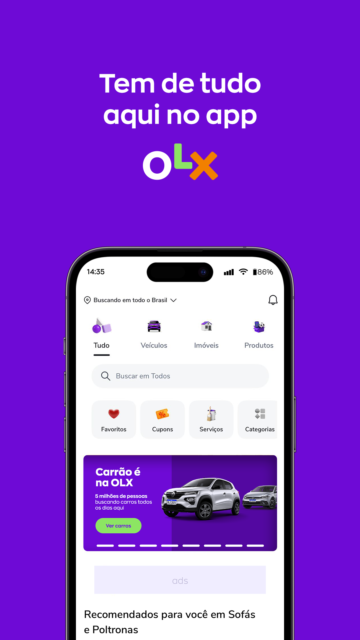 Captura de ecrã 1 da app OLX - Comprar e vender online