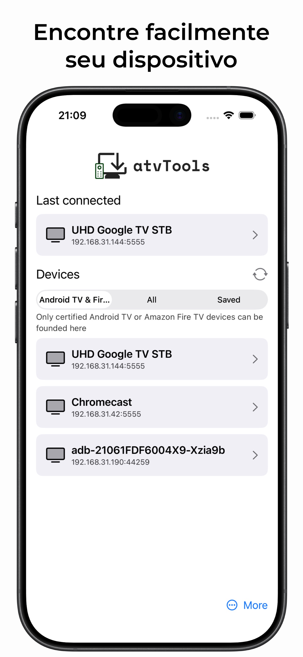 Captura de ecrã 1 da app atvTools
