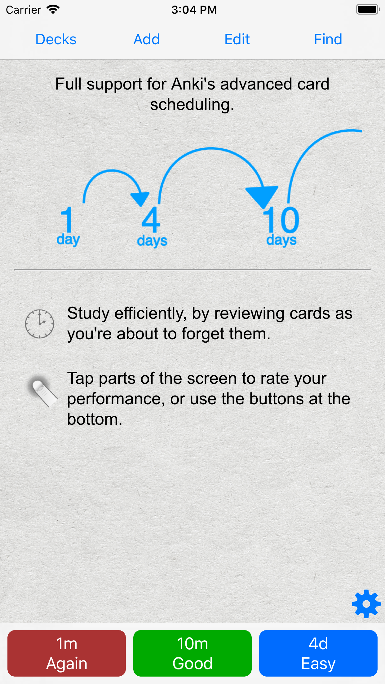 Captura de ecrã 2 da app AnkiMobile Flashcards