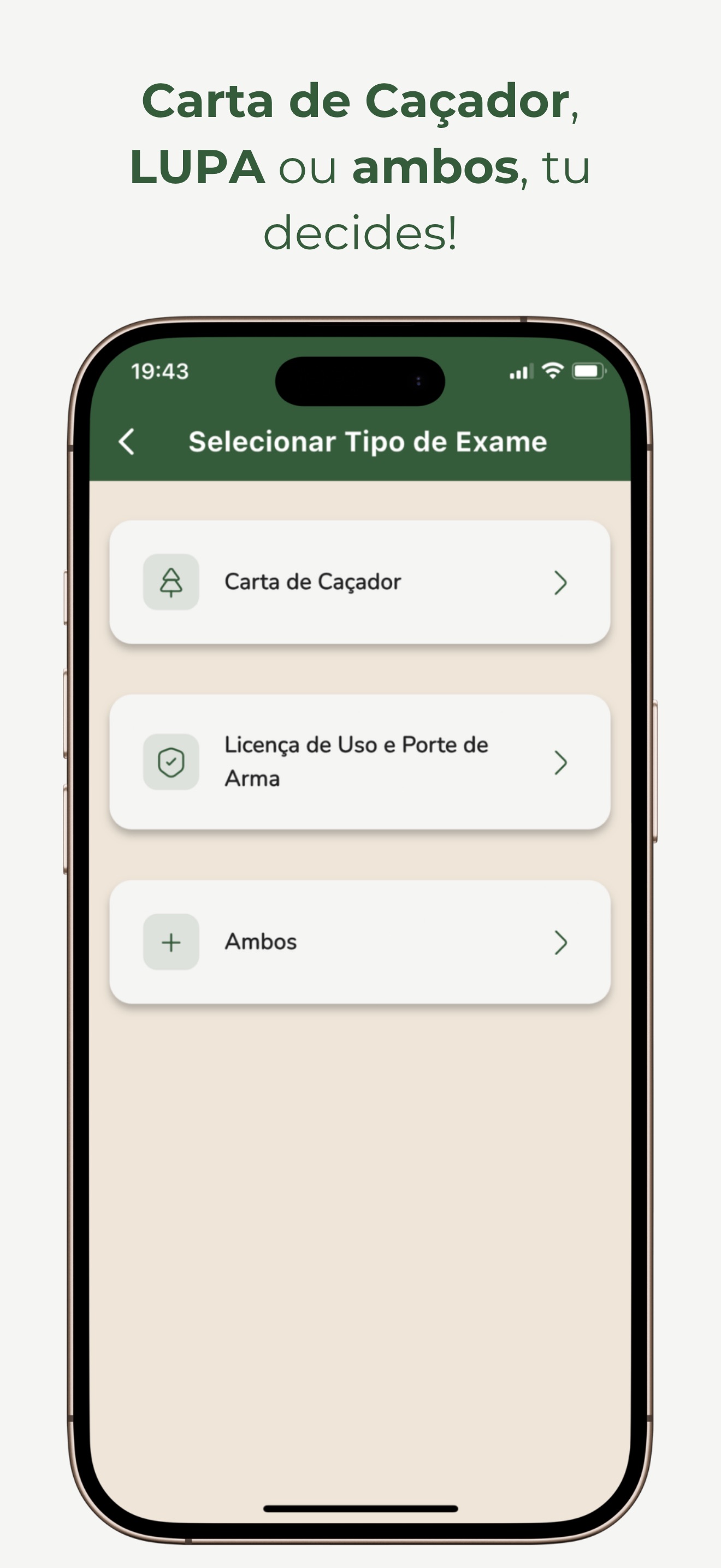 Captura de ecrã 2 da app Carta de Caçador & LUPA | Pro