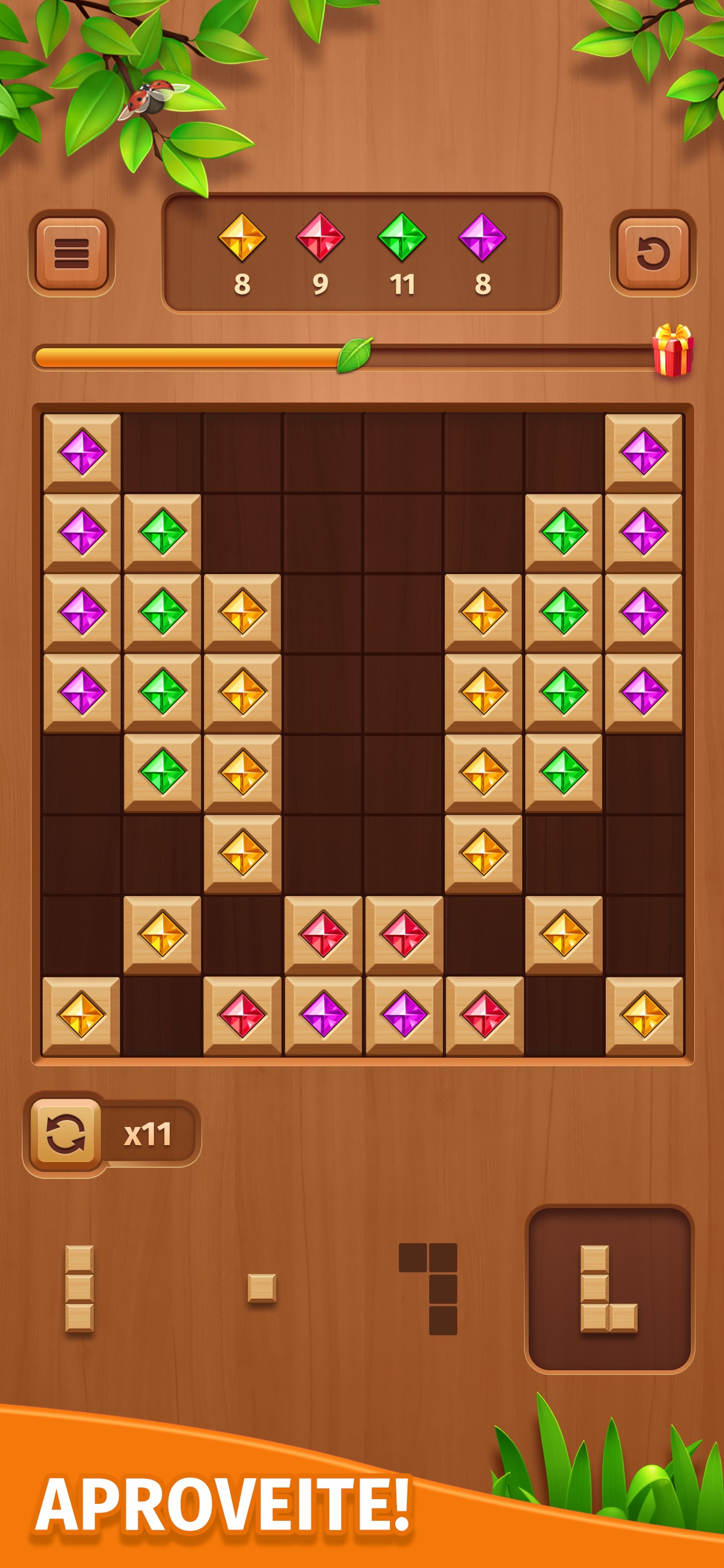Captura de ecrã 4 da app Cube Block - Jogo Puzzle Woody