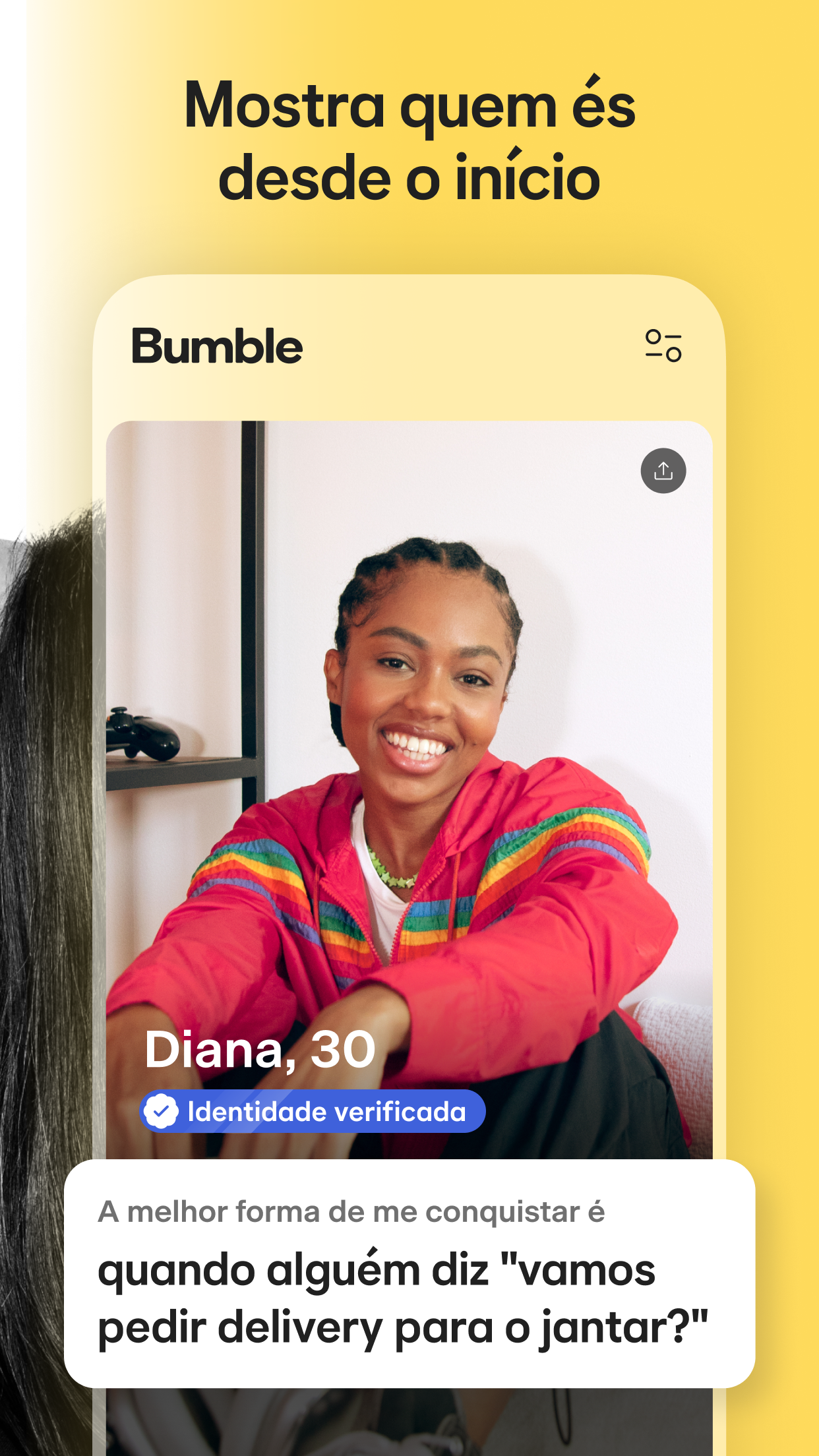 Captura de ecrã 2 da app Bumble: encontros e ligações
