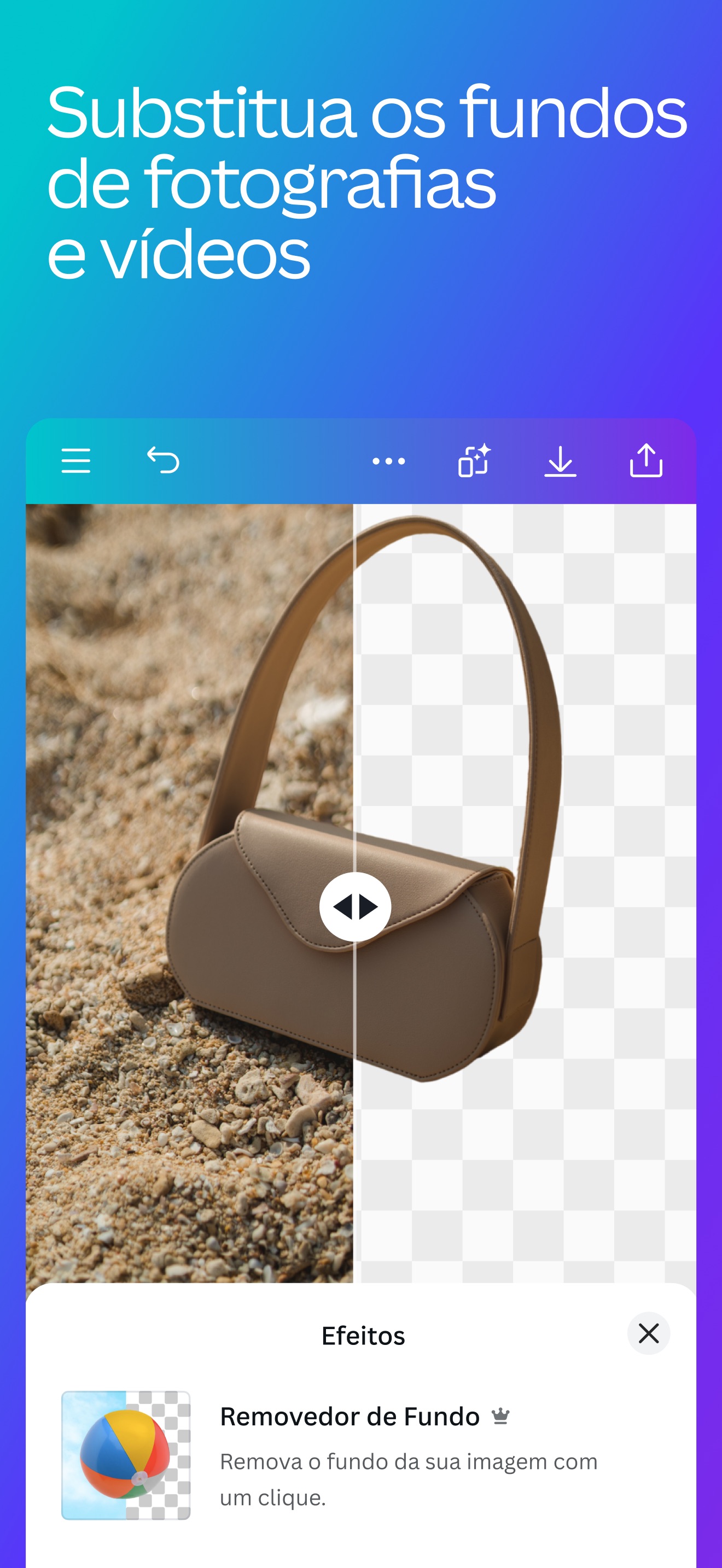 Captura de ecrã 3 da app Canva: AI Editor Foto Vídeo