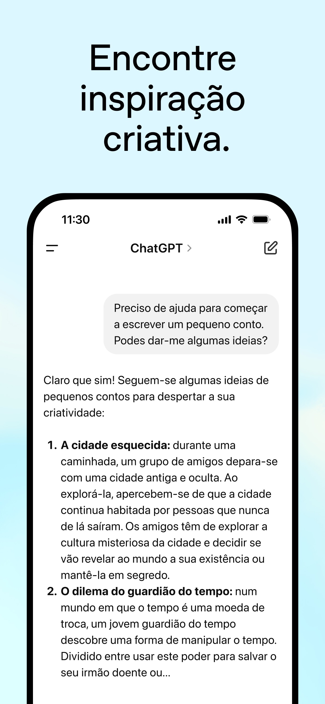 Captura de ecrã 3 da app ChatGPT