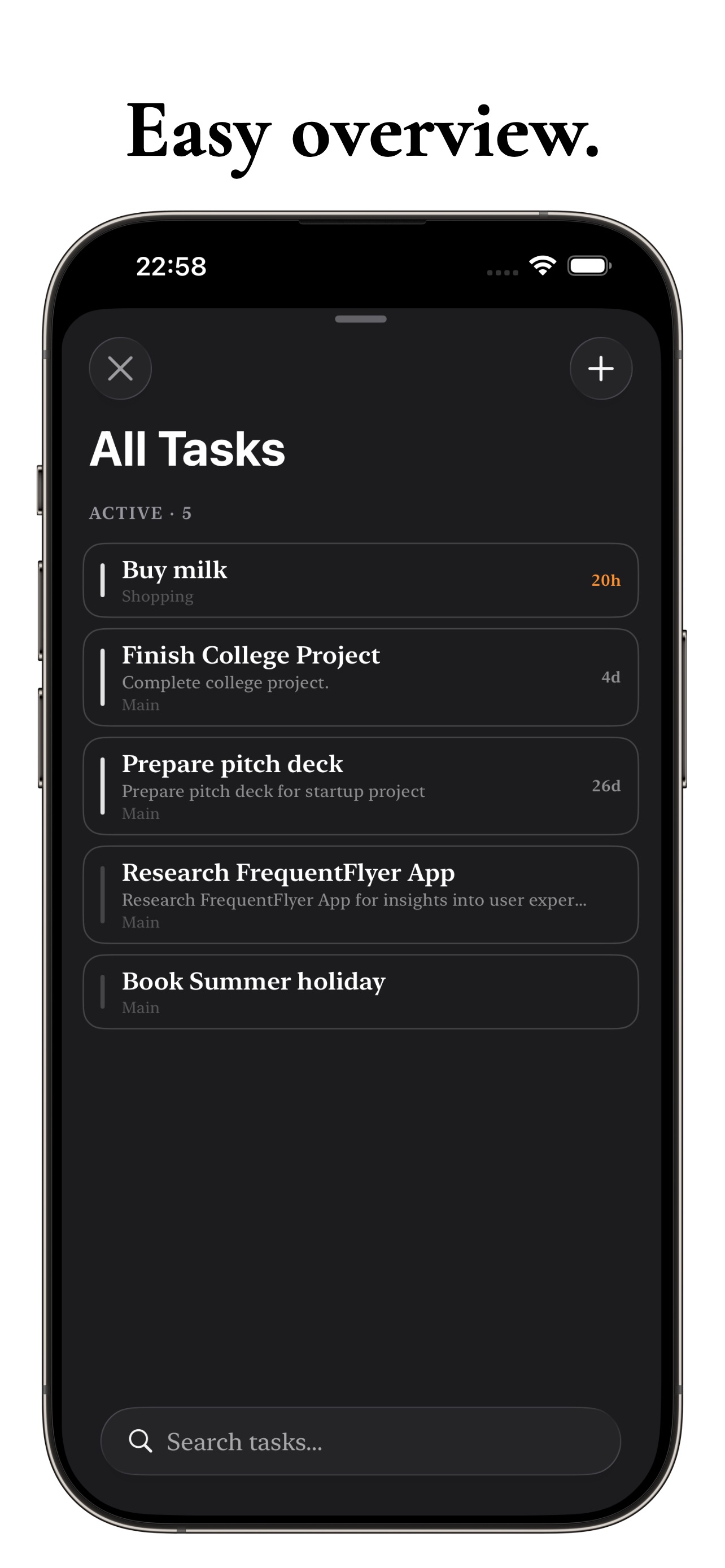 Captura de ecrã 4 da app Top3Tasks - Focus your time