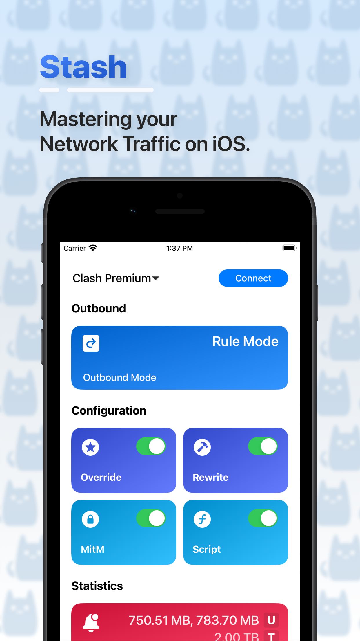 Captura de ecrã 1 da app Stash - Rule Based Proxy