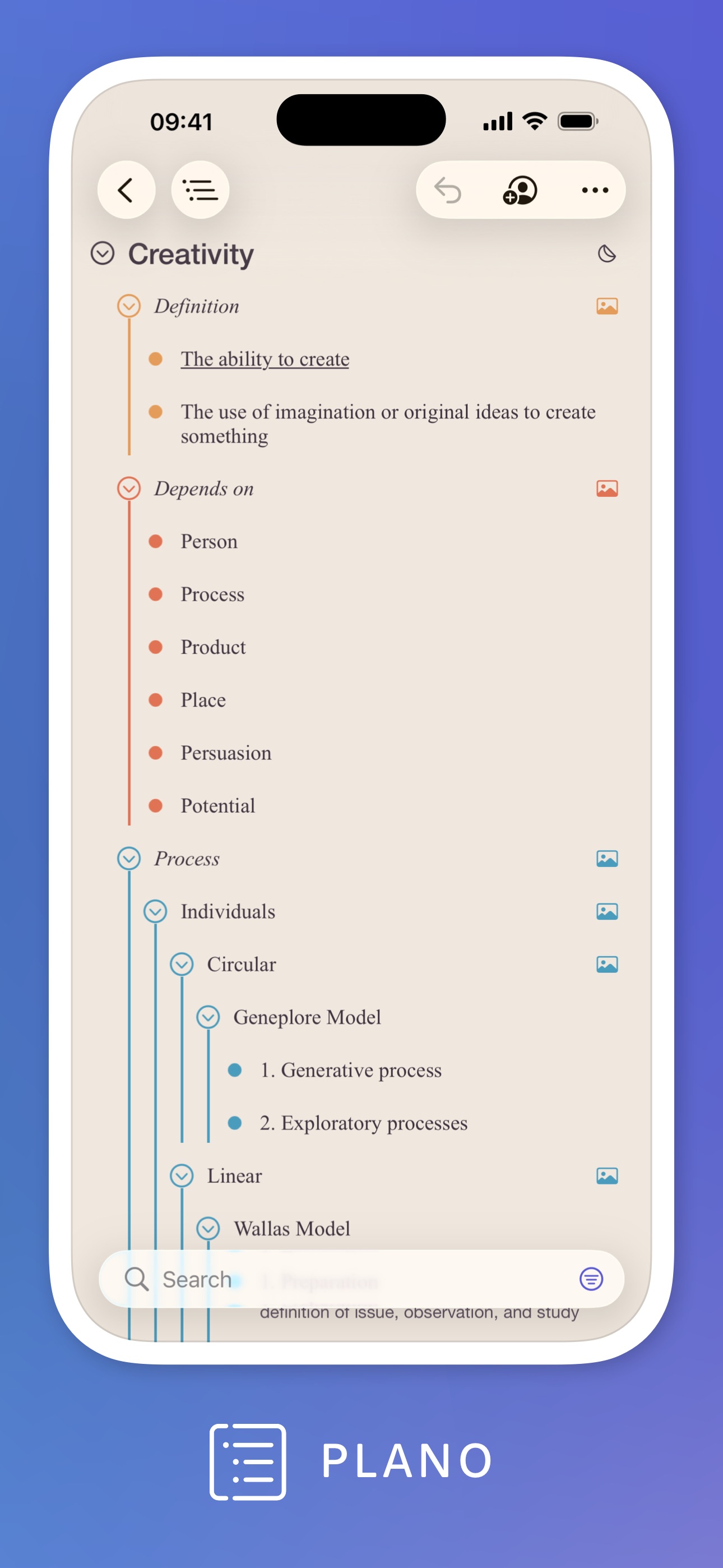 Captura de ecrã 3 da app MindNode: Mind Map & Outline