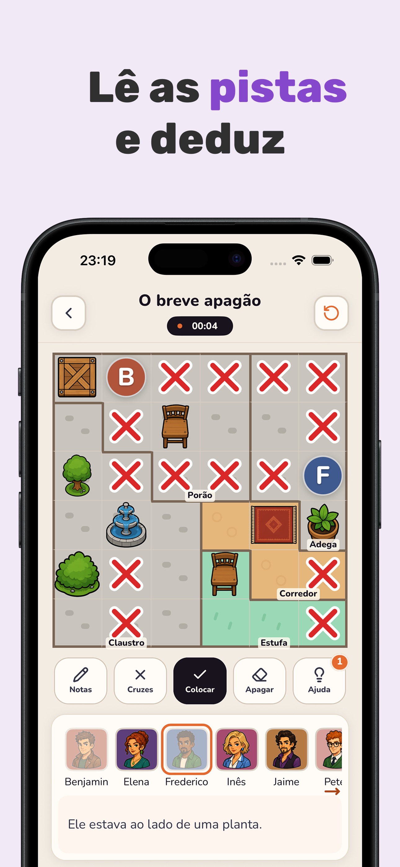 Captura de ecrã 2 da app Enigmic: Casos de Crime