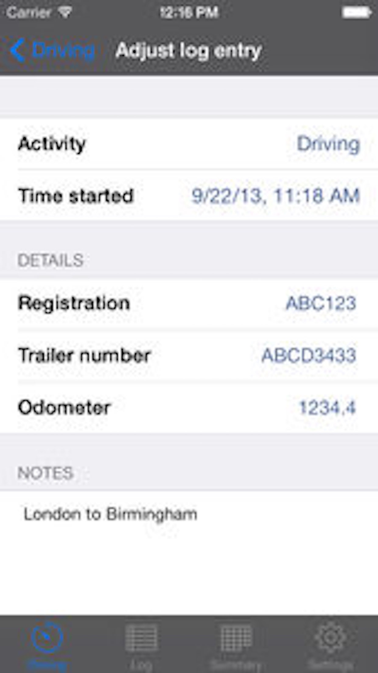 Captura de ecrã 3 da app TruckerTimer
