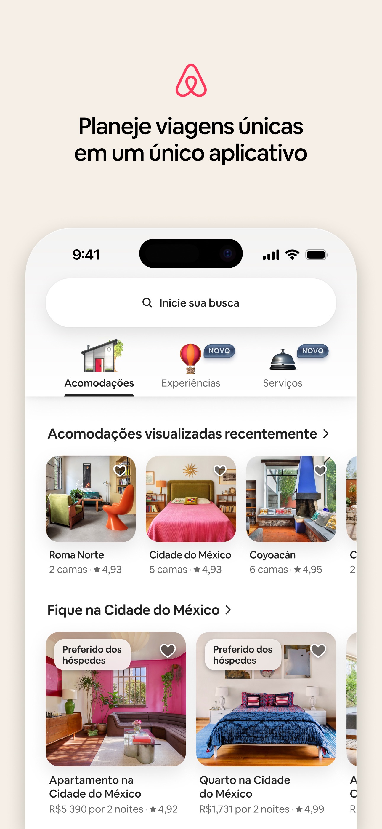 Captura de ecrã 1 da app Airbnb