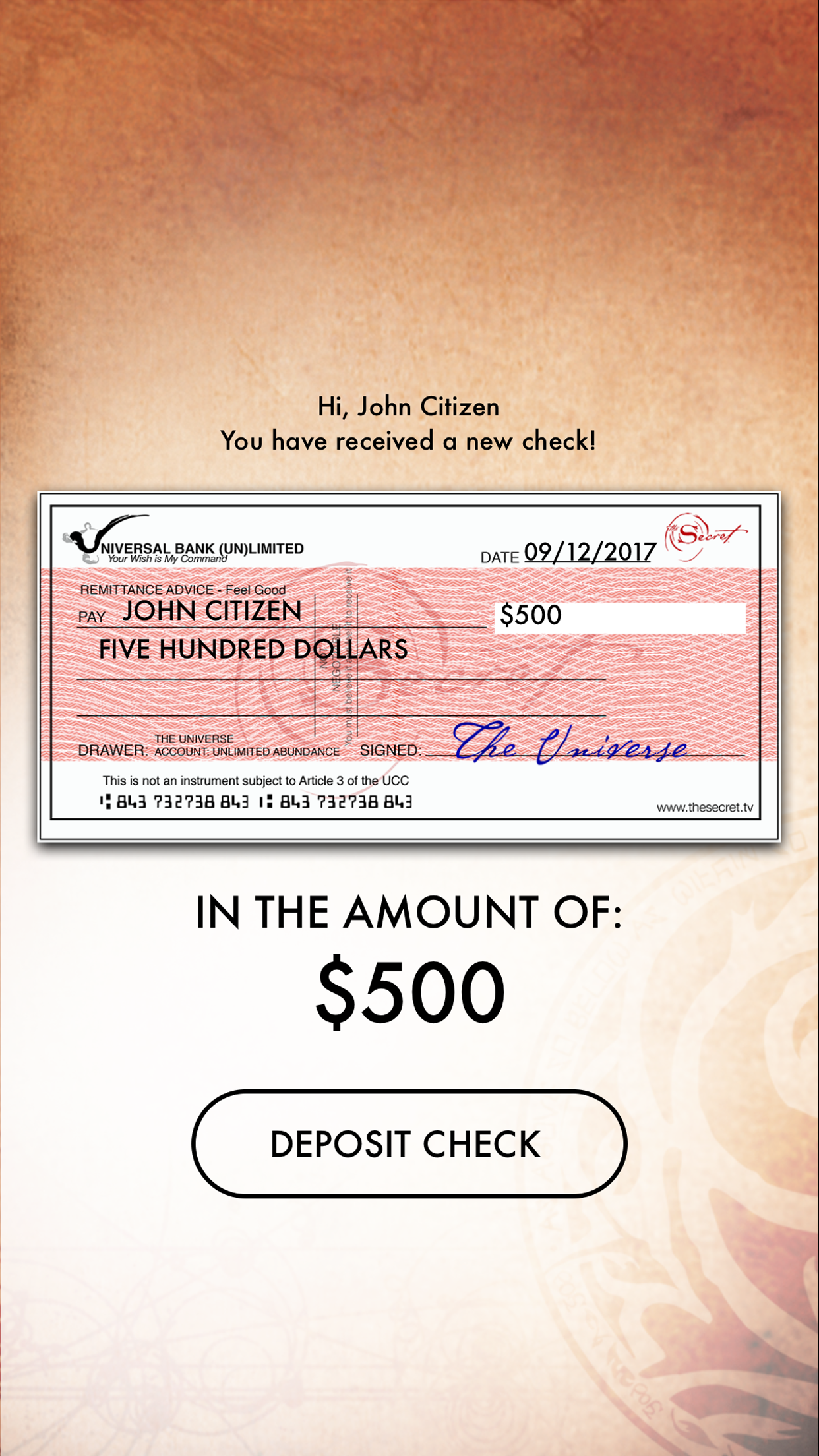 Captura de ecrã 2 da app The Secret To Money