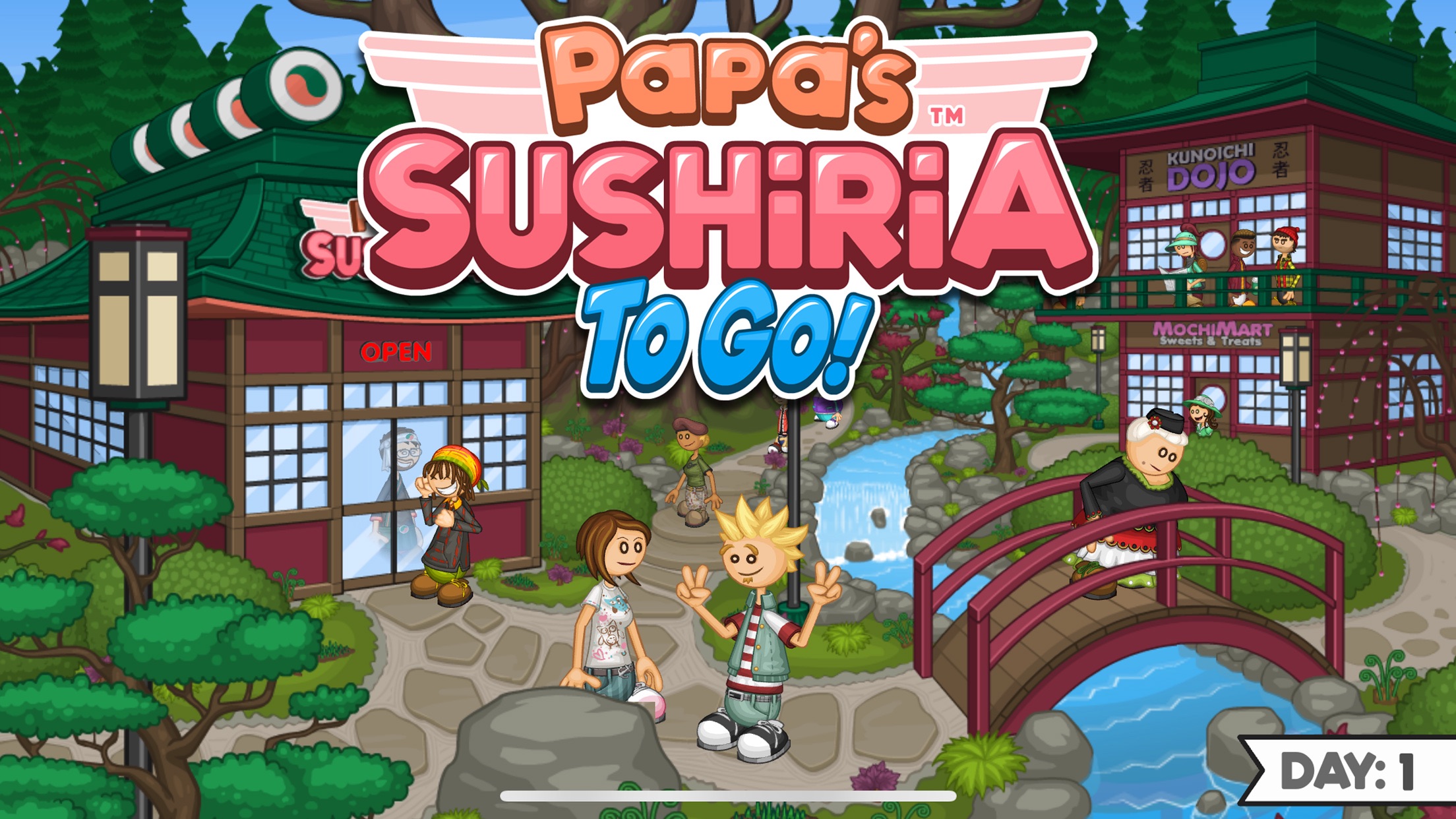 Captura de ecrã 1 da app Papa's Sushiria To Go!