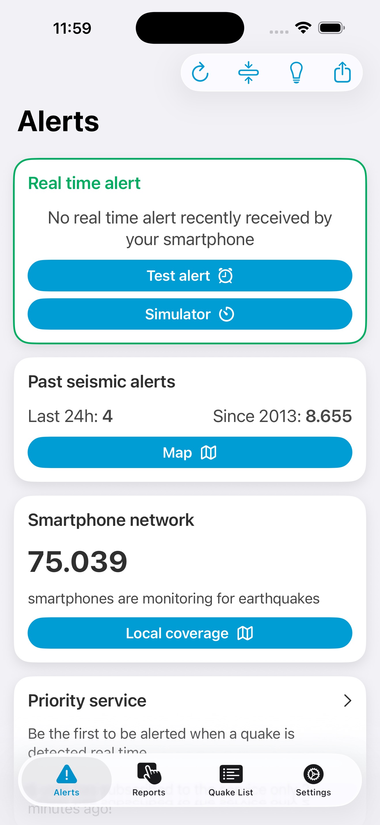 Earthquake Network screenshot 2