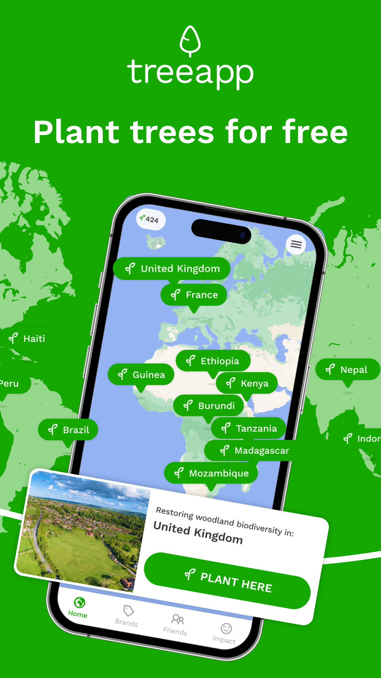 Captura de ecrã 1 da app Treeapp: Plant Trees for Free