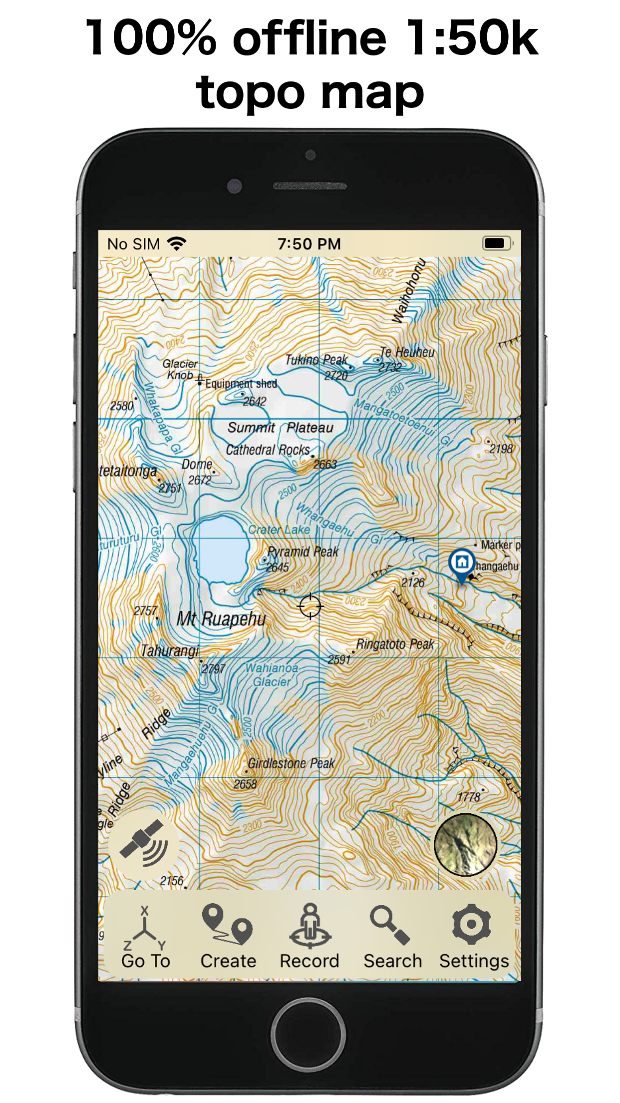 Captura de ecrã 1 da app NZ Topo50 South Island