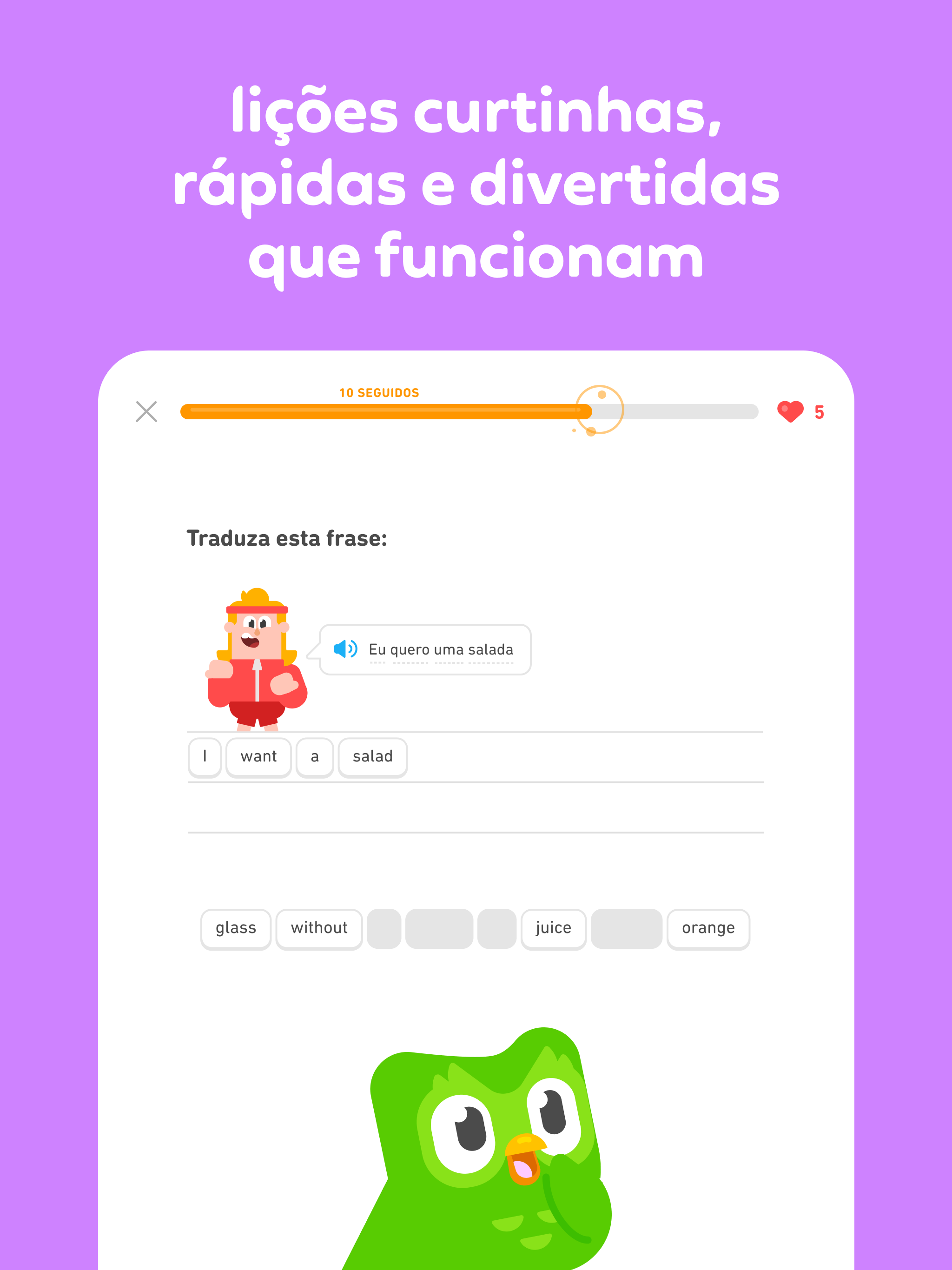 Captura de ecrã 3 da app Duolingo – Aprenda idiomas