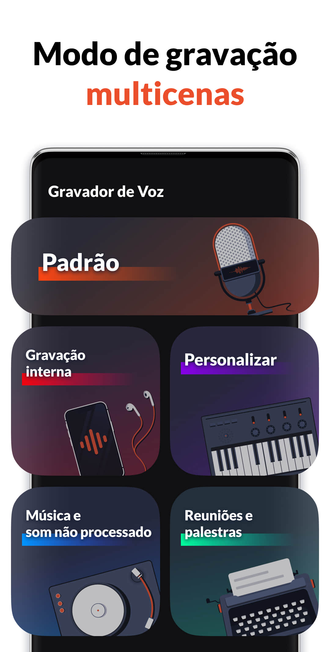 Captura de ecrã 3 da app Gravador de Voz - Gravar Áudio