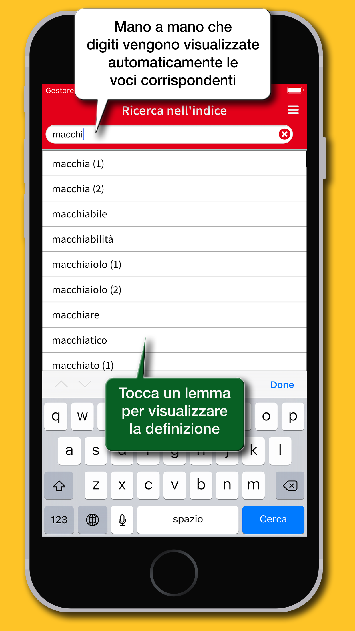 Captura de ecrã 2 da app Dizionario Italiano Gabrielli