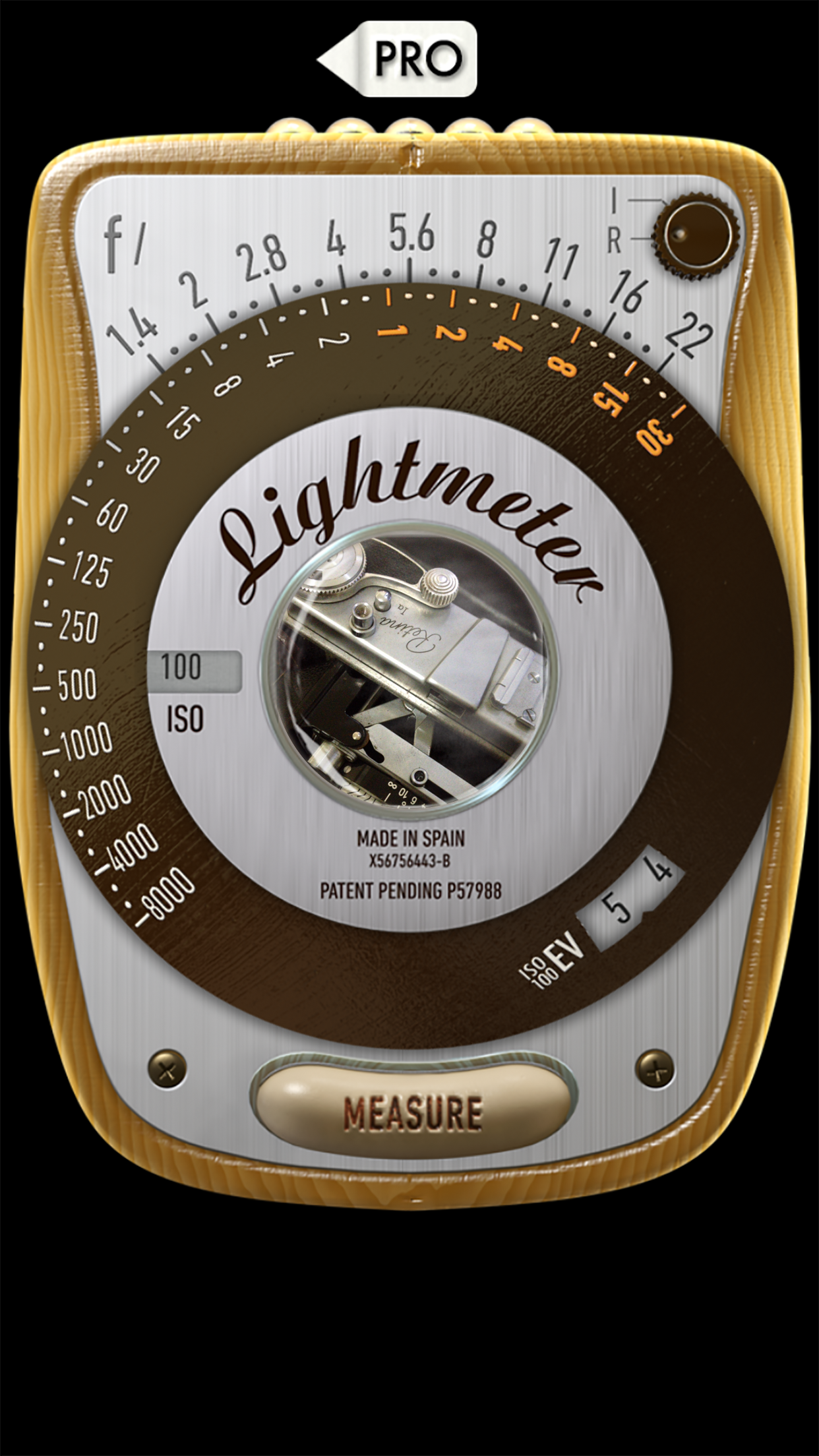 Captura de ecrã 4 da app myLightMeter PRO