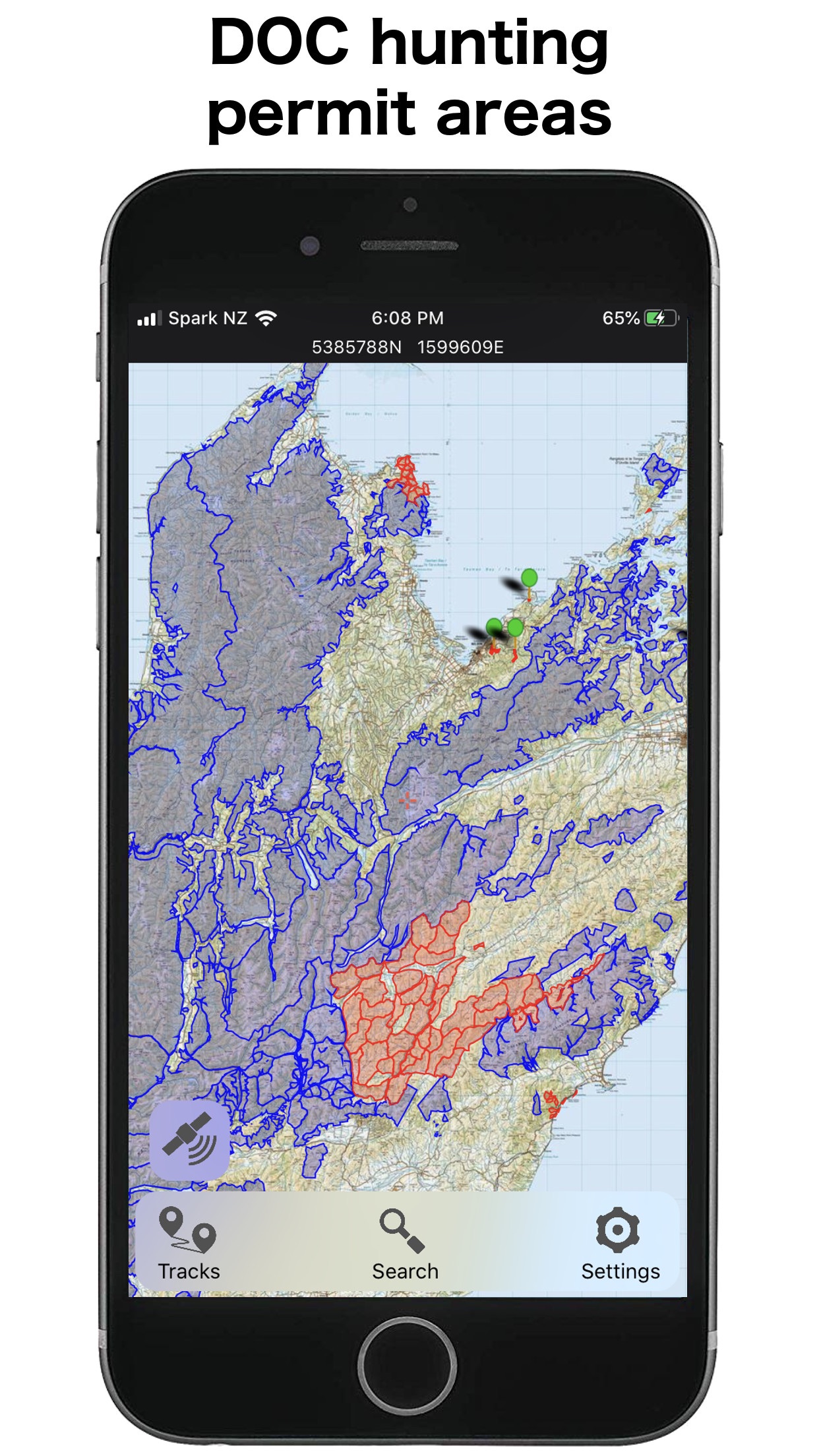 Captura de ecrã 4 da app NZ Topo50 South Island