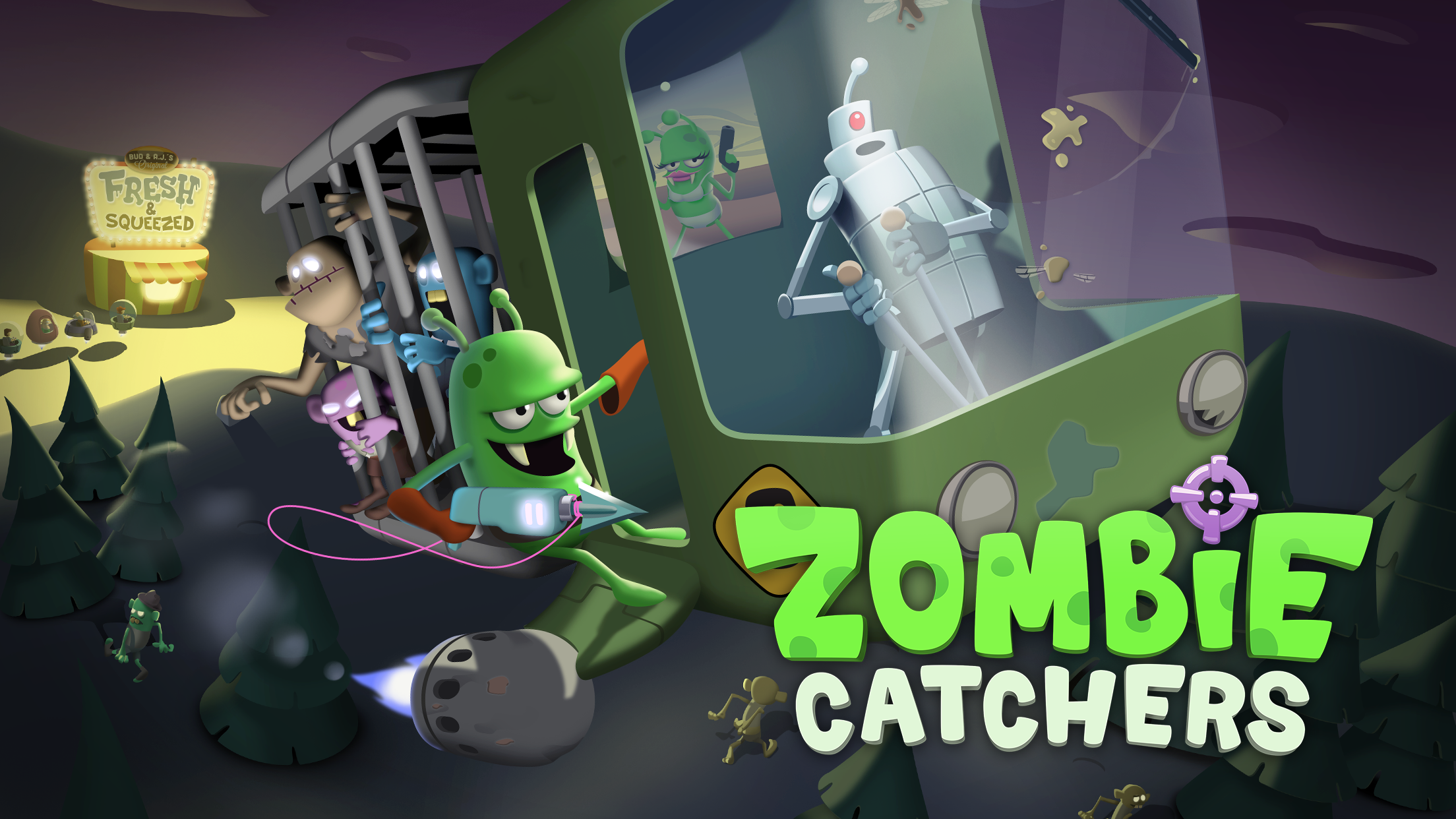 Captura de ecrã 1 da app Zombie Catchers - Pegar zumbis