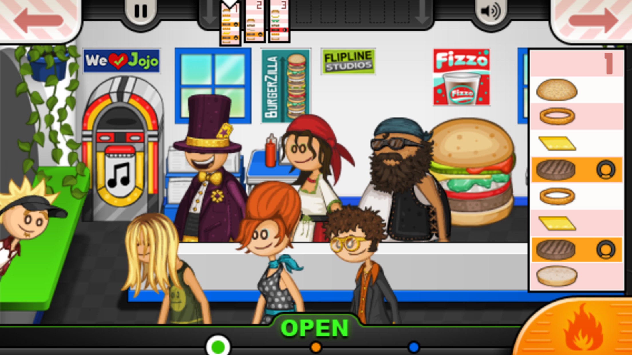 Captura de ecrã 2 da app Papa's Burgeria To Go!