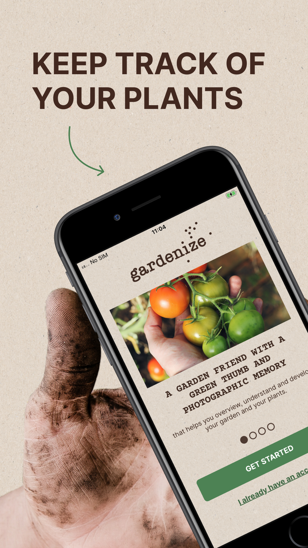 Captura de ecrã 2 da app GARDENIZE Plant Care Gardening