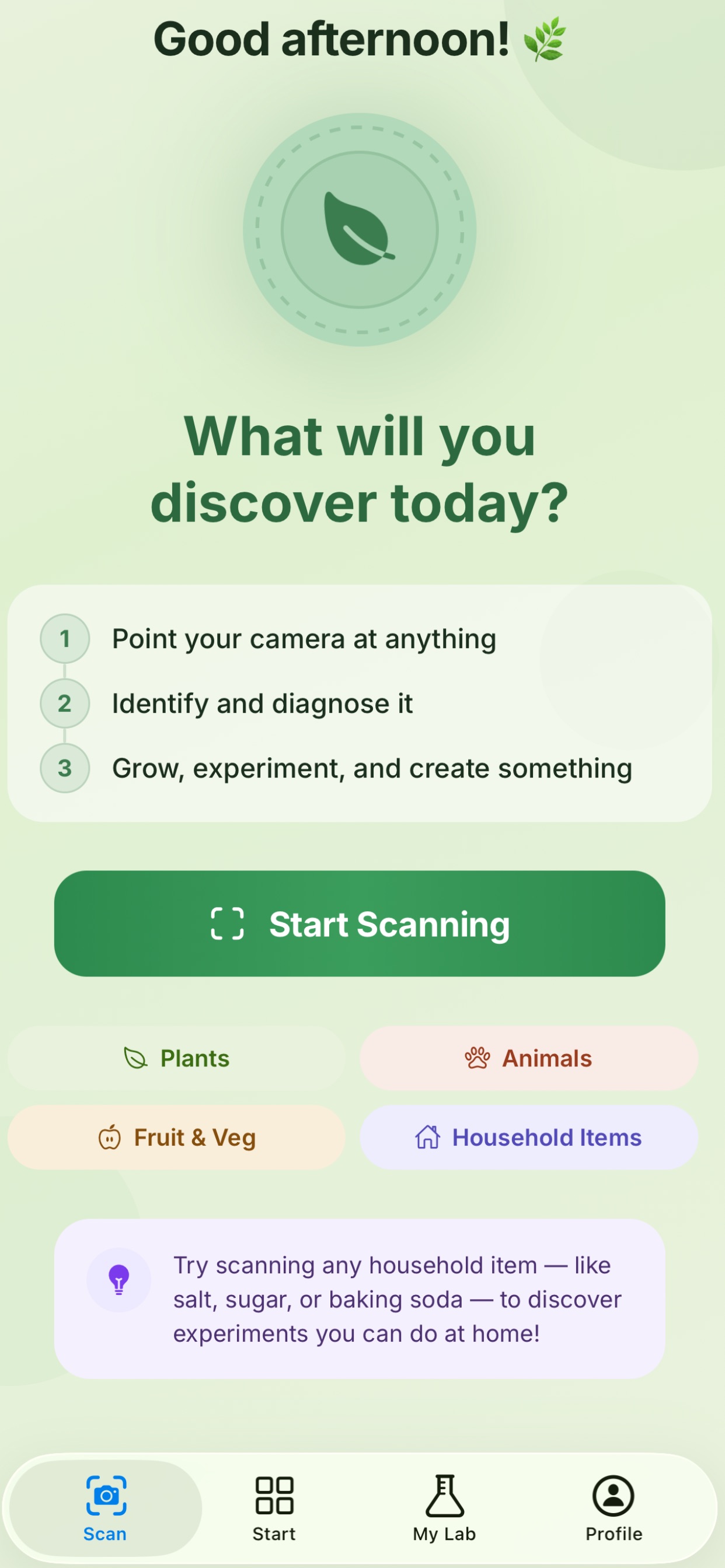 Captura de ecrã 1 da app Grow It! - Plant Scanner & Lab