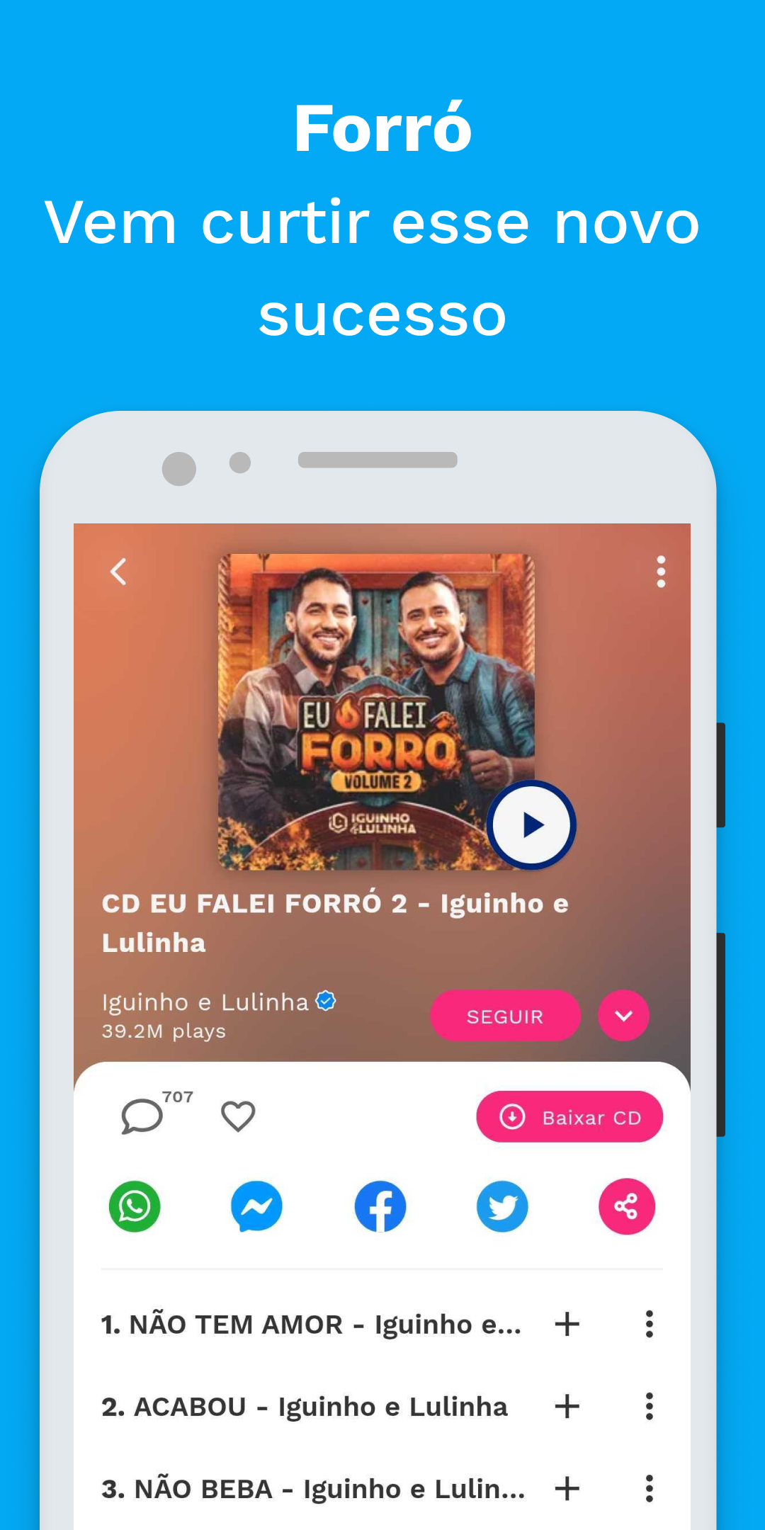 Captura de ecrã 4 da app Sua Música: Hits do Nordeste