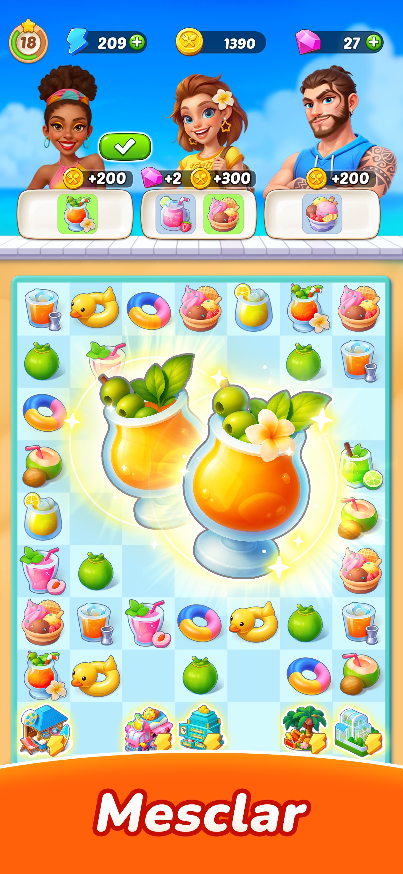 Captura de ecrã 2 da app Tasty Travels: Merge Game