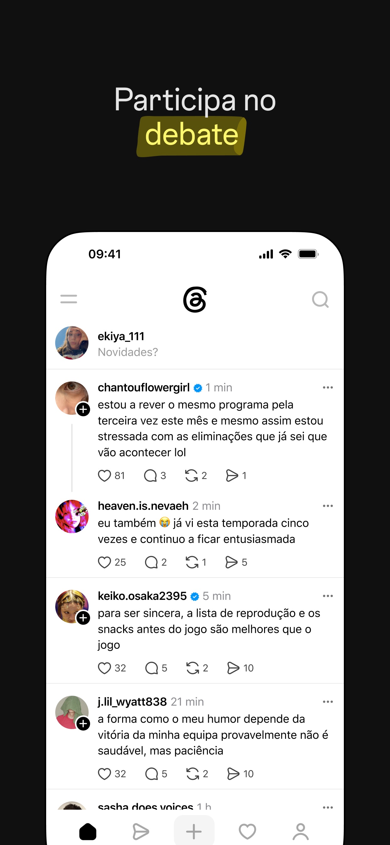 Captura de ecrã 1 da app Threads