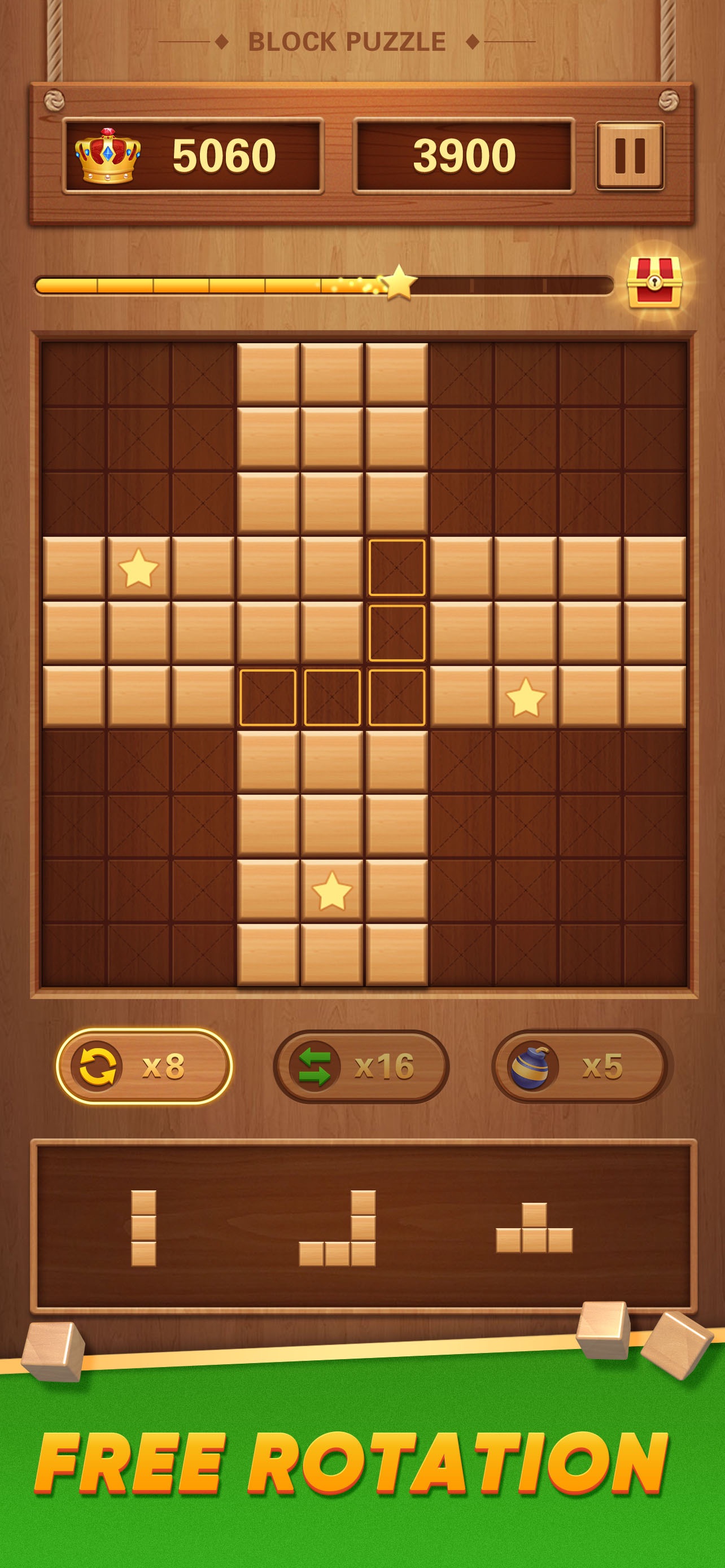 Captura de ecrã 3 da app Block Puzzle Wood Blast