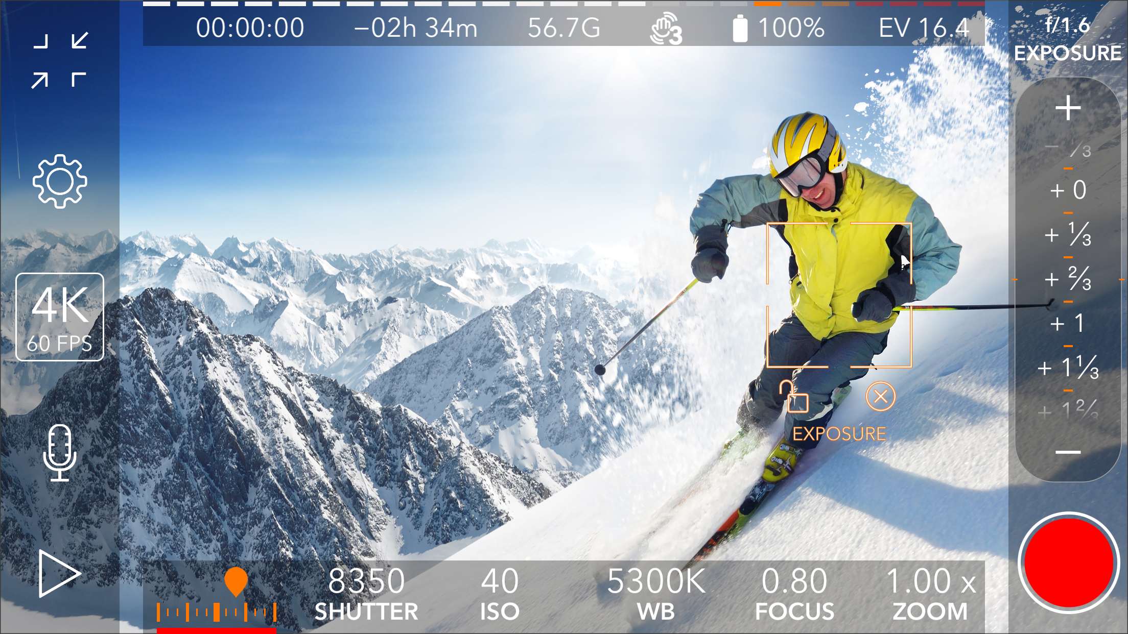 Captura de ecrã 1 da app ProMovie Recorder +