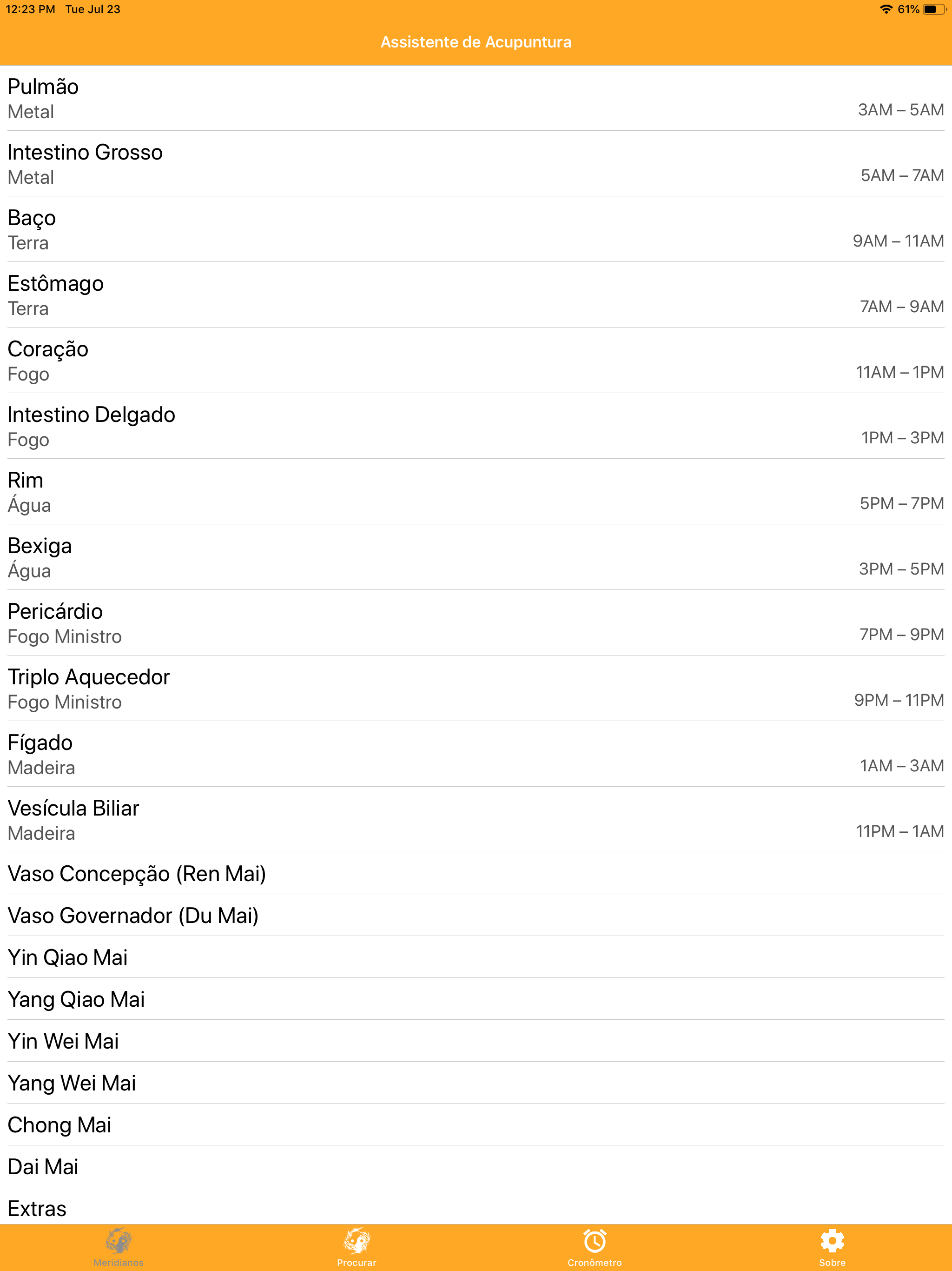 Captura de ecrã 2 da app Assistente de Acupuntura