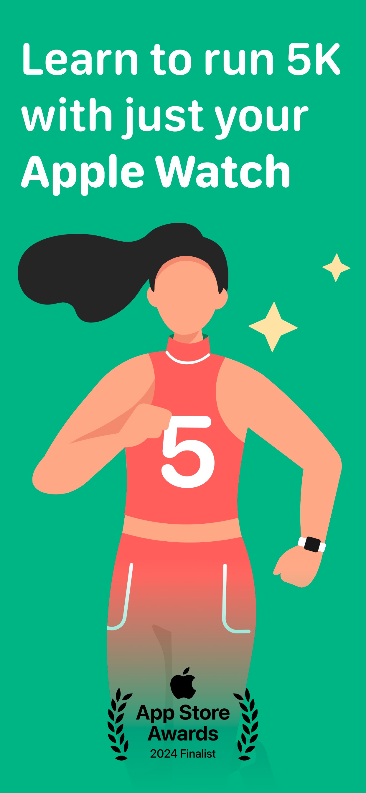Captura de ecrã 1 da app Watch to 5K－C25K running plan