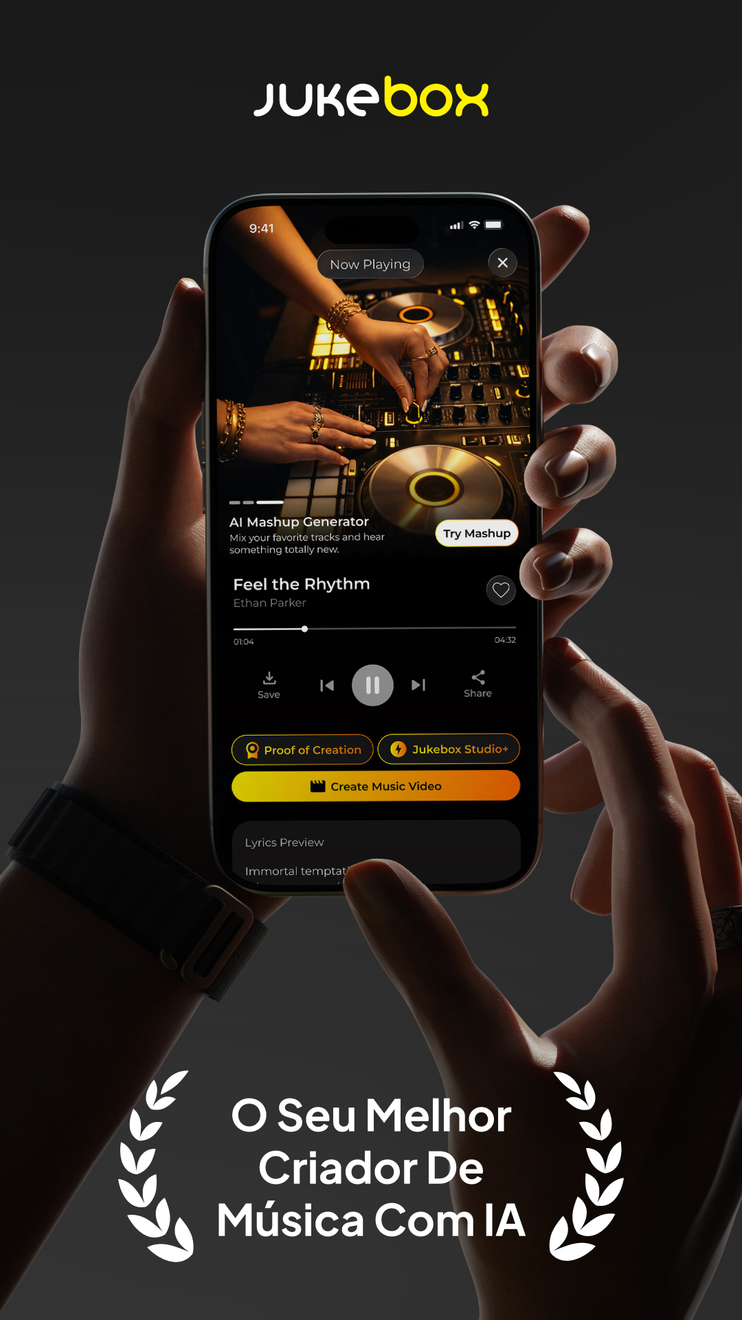 Captura de ecrã 1 da app Gerador de Músicas IA -Jukebox